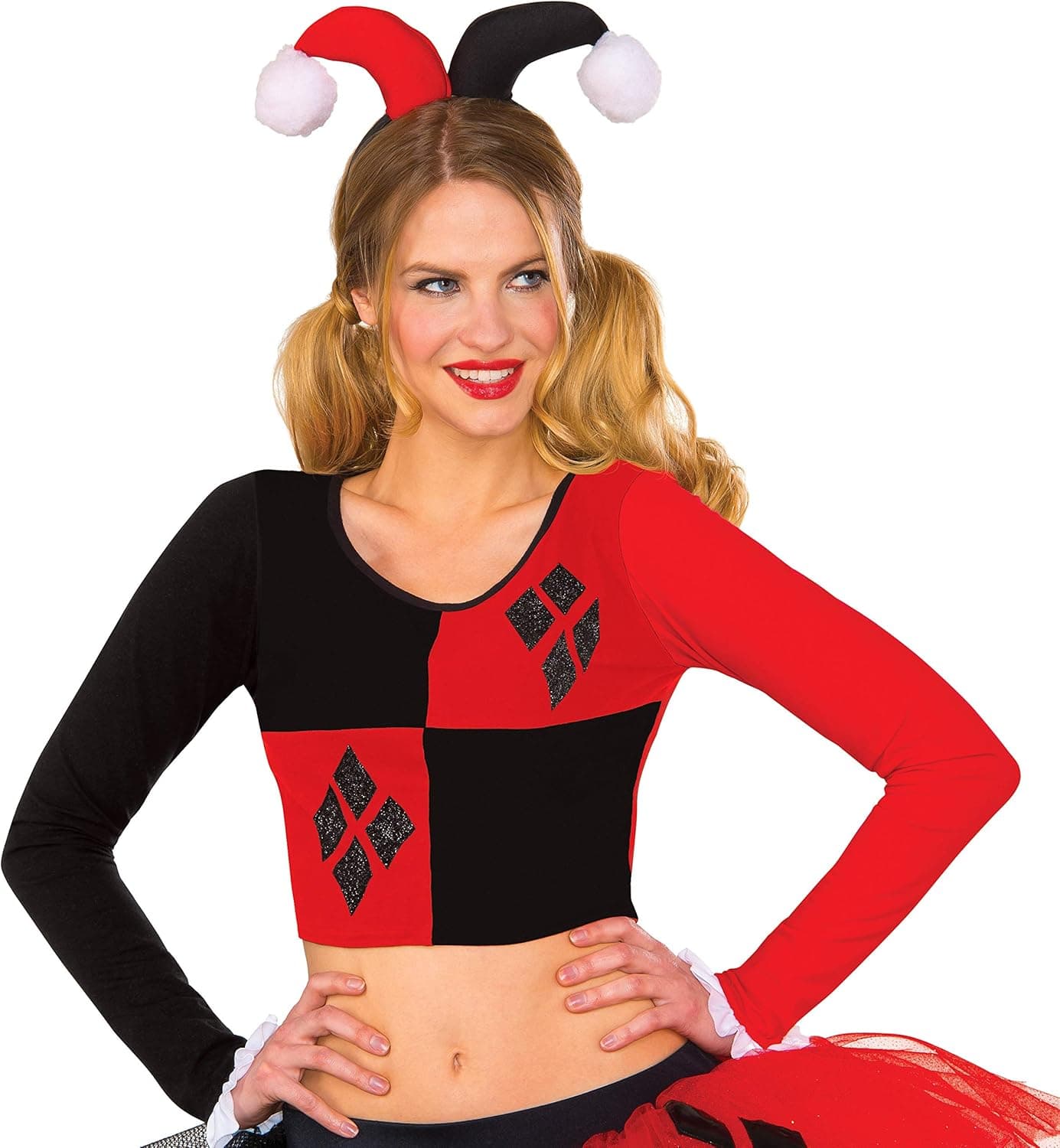 Rubie's Women's DC Comics Harley Quinn Crop Top, Small/Medium