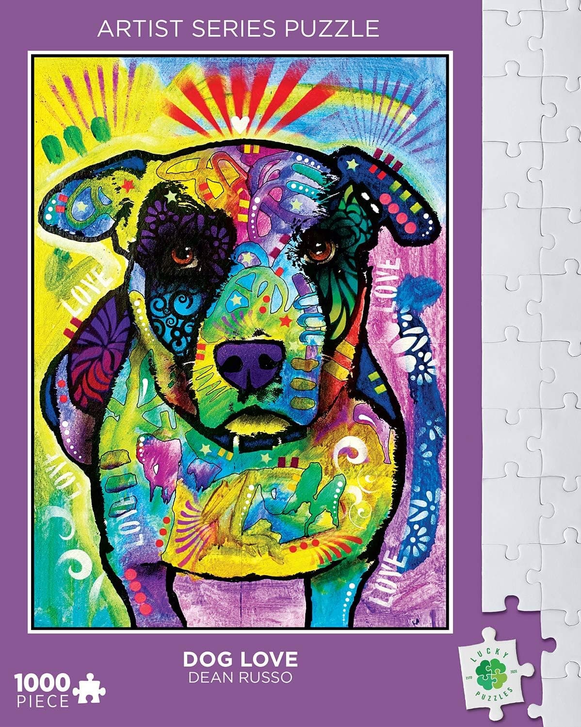 Lucky Puzzles 1000 Piece Jigsaw Puzzle - Dog Love by Dean Russo