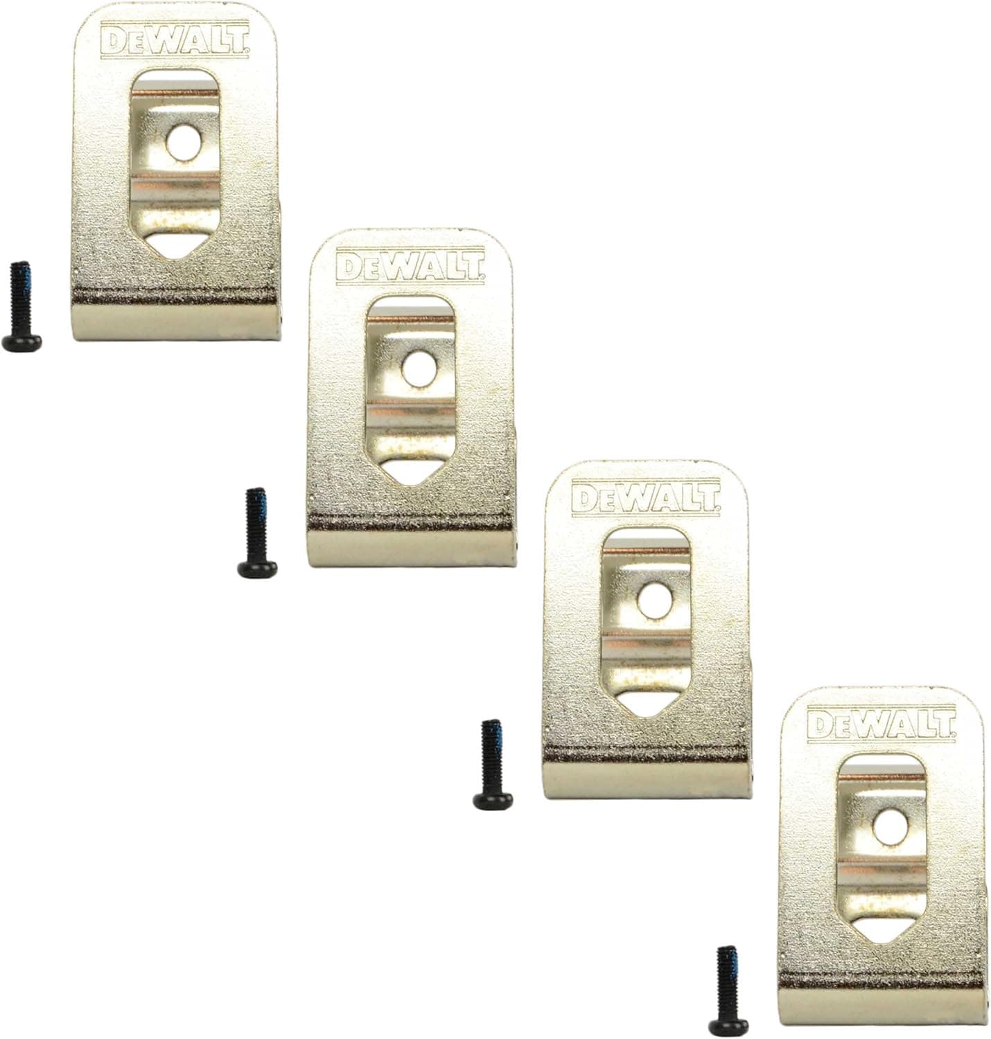 Dewalt 12V/18V Replacement Power Tool Belt Clip w/Screw - 4 Pack