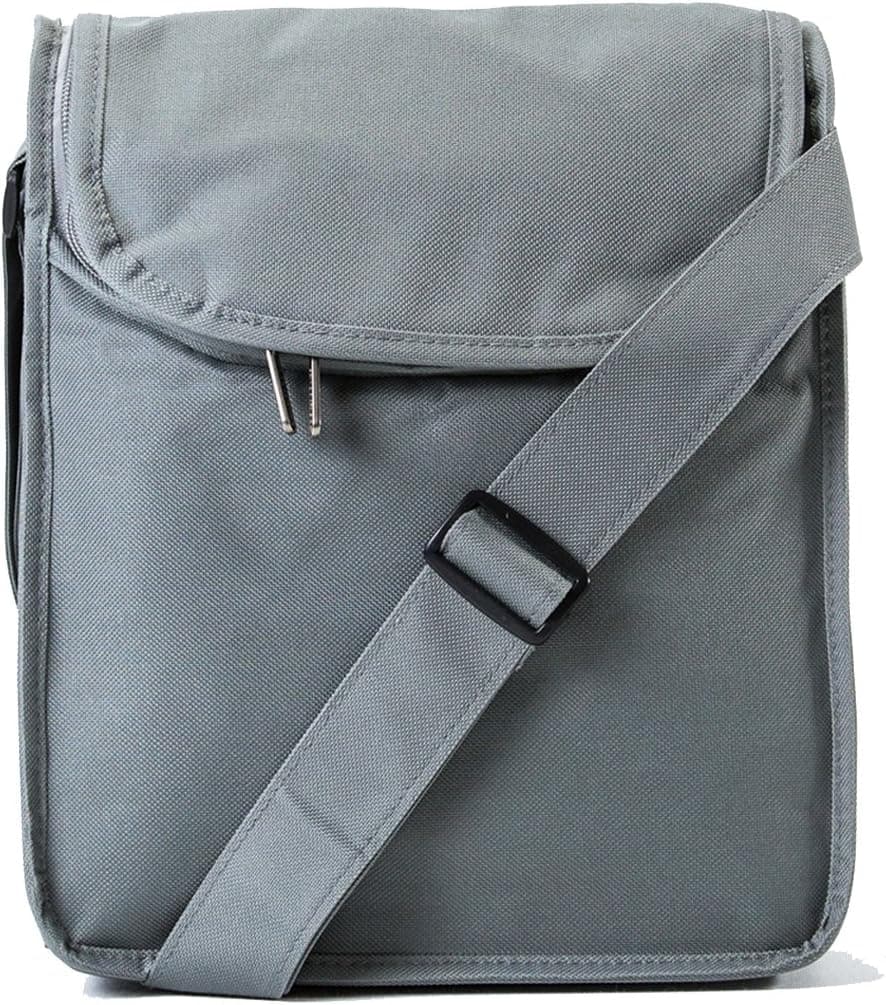 Artecobags Insulated Messenger Style Lunch Tote Bag - Solid Grey