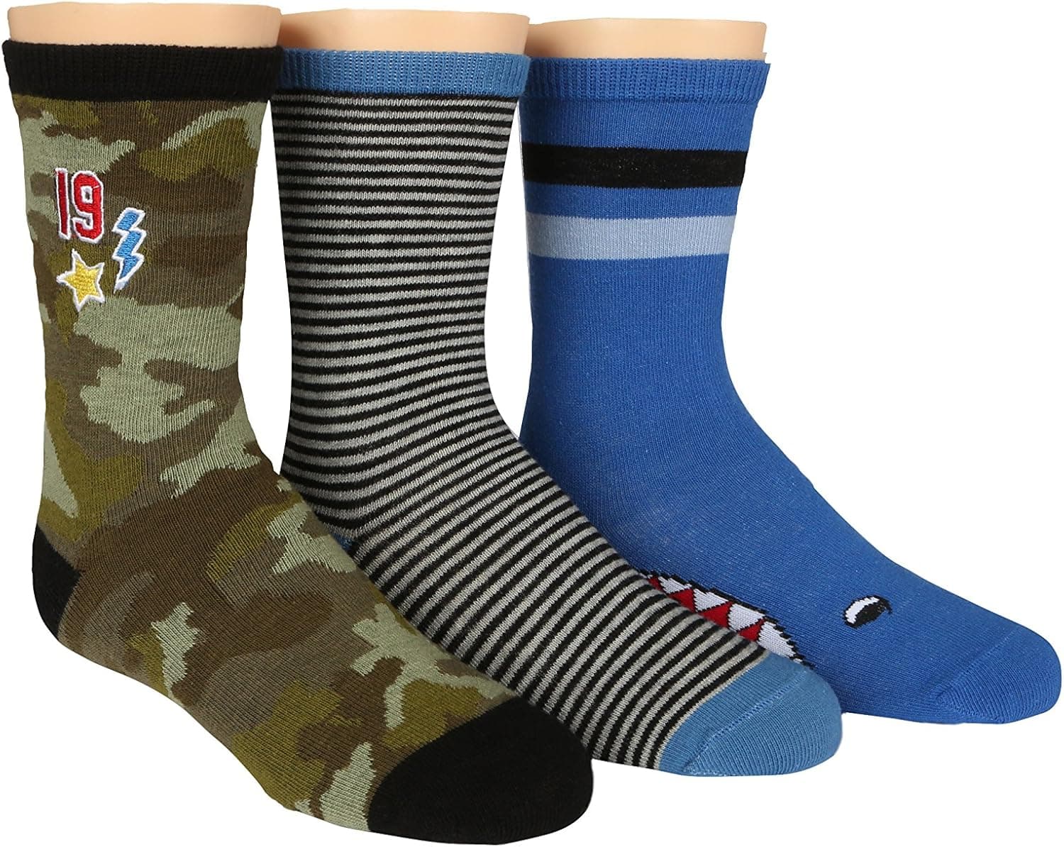 Stride Rite Boys' 3-Pack Crew Socks