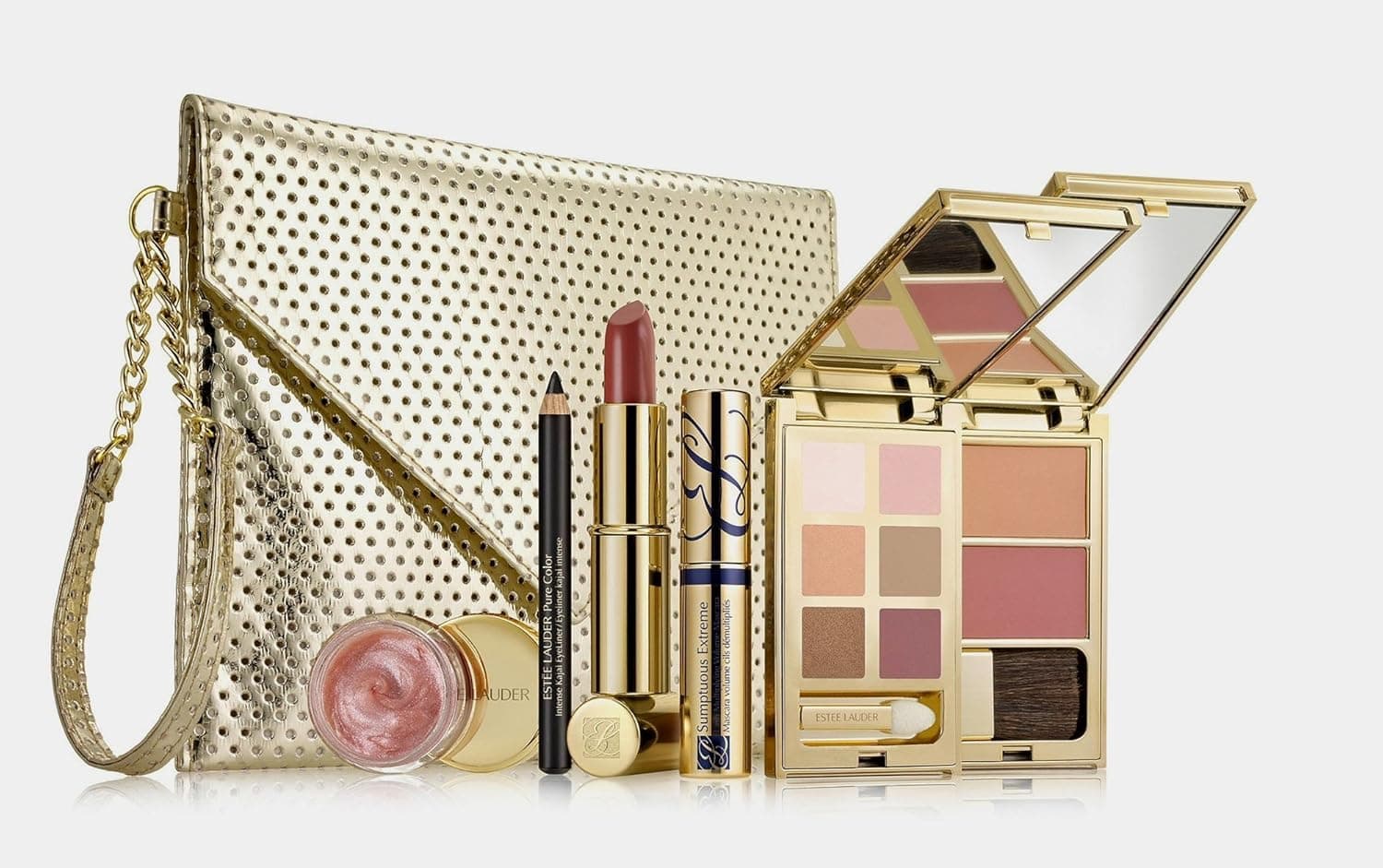 Estee Lauder Limited Edition Pure Color Gold Great Makeup Gift SET