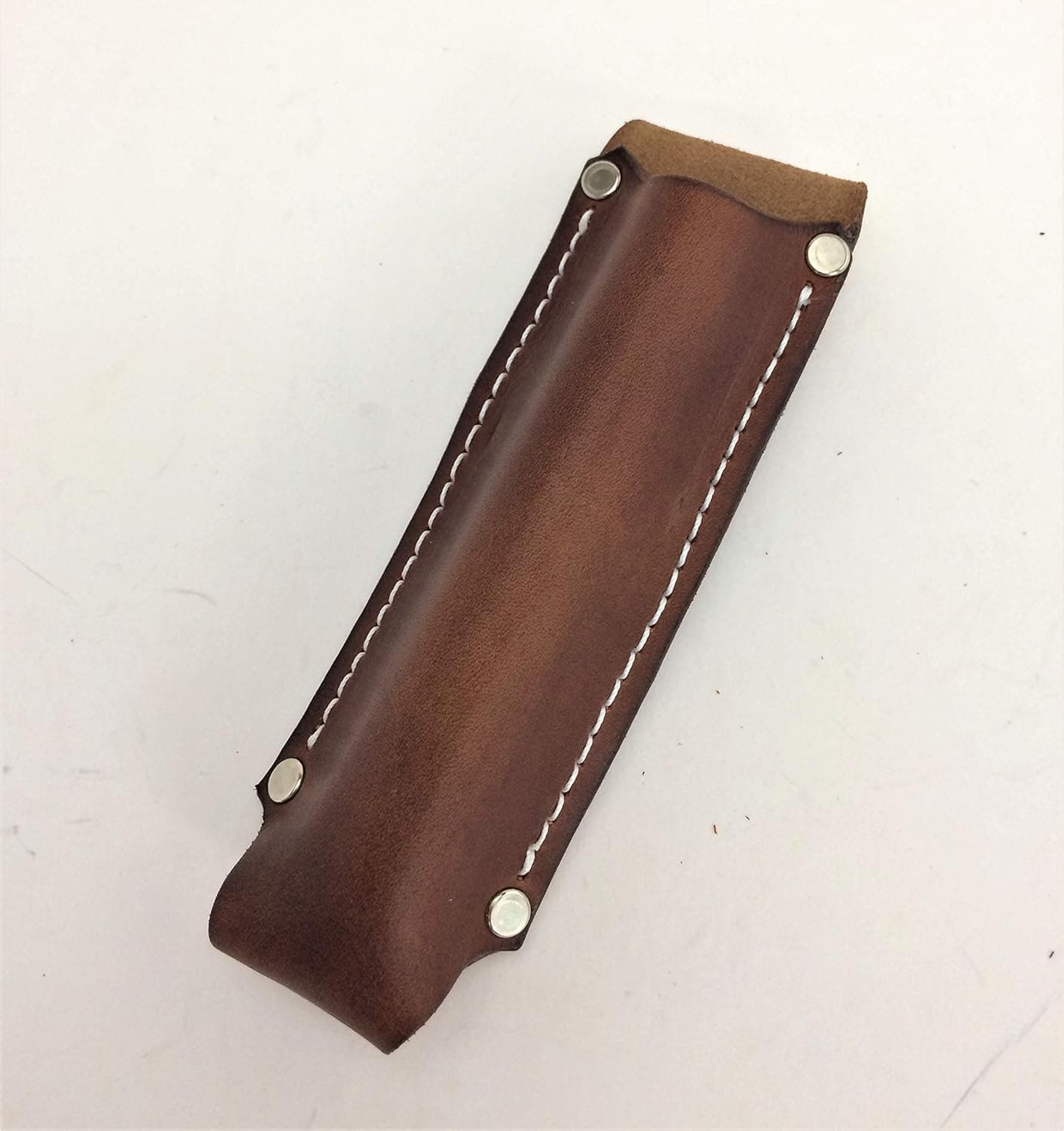 Leather Pen Light Flashlight Holster for Streamlight Stylus and other AAA battery LED Flashlights (Dark Brown)