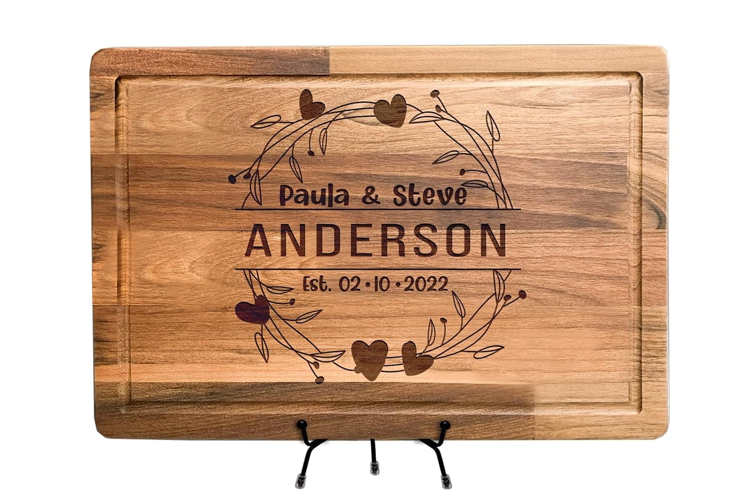 Personalized Handmade Cutting Board, Custom Couple Gift, Wedding, Anniversary, Housewarming Gifts for Couple, Cool Unique Gifts, Charcuterie Board for Bride, Couple, Parent, Friends, Wedding Registry