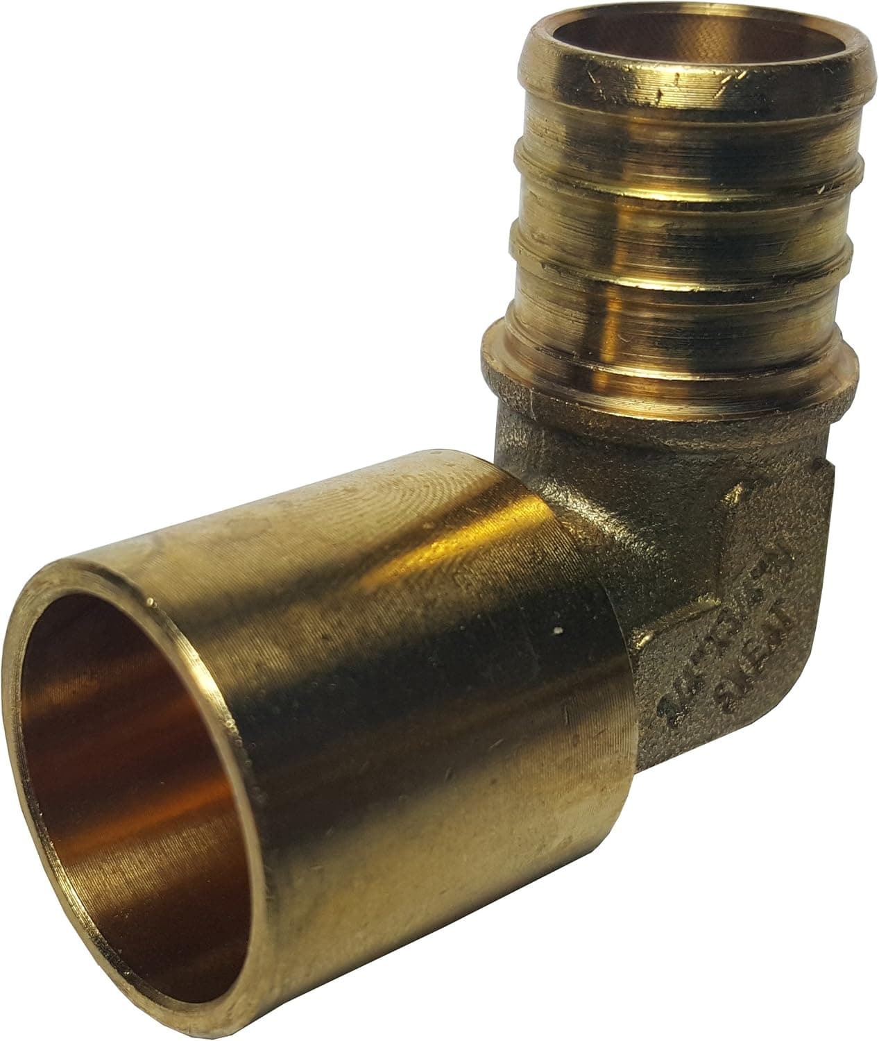 5 Pieces XFITTING 3/4'' Pex B X 3/4'' Male Sweat 90 Degree Elbow Brass Crimp Fittings