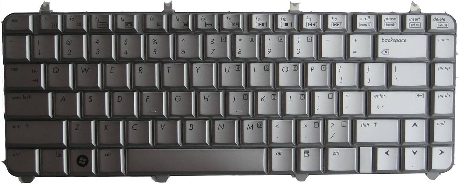 L.F. New Silver keyboard for HP Pavilion DV5-1002NR Laptop / Notebook US Layout