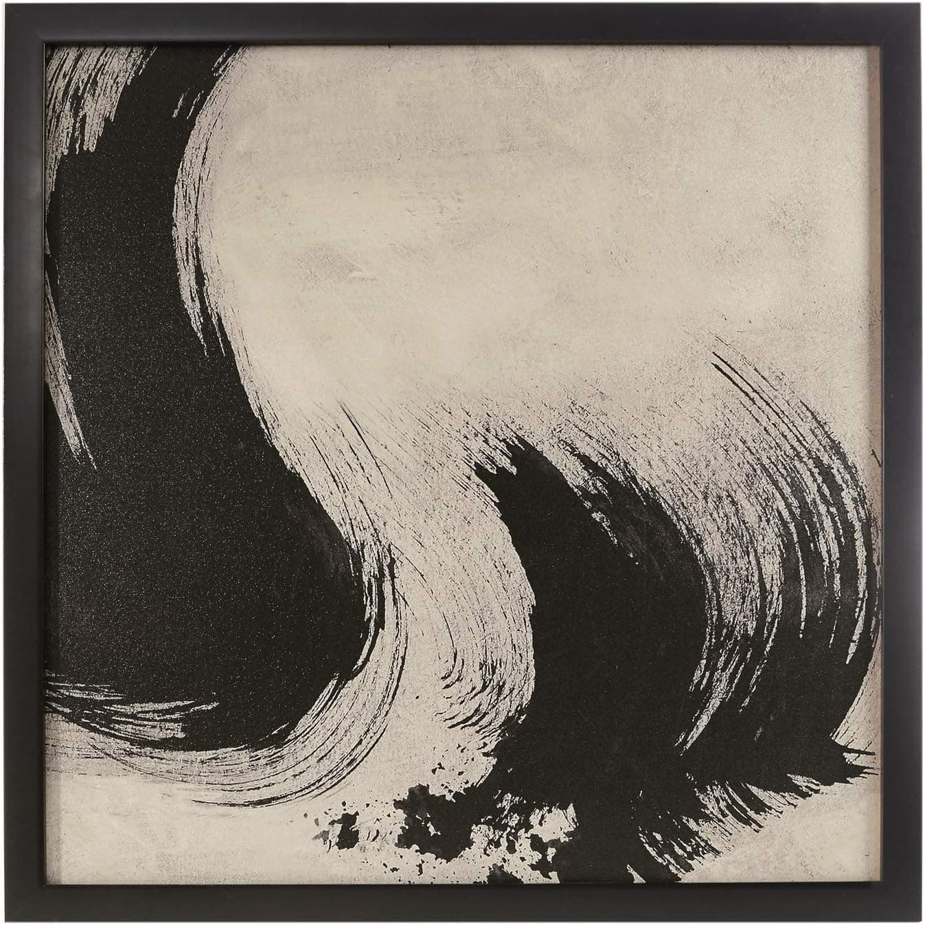 MARTHA STEWART Stroke Wall Art Living Room Abstract Brush Gel Coated Canvas Home Accent Modern Bathroom Decoration, Ready to Hang Poster Painting for Bedroom, 36.1" X 36.1"