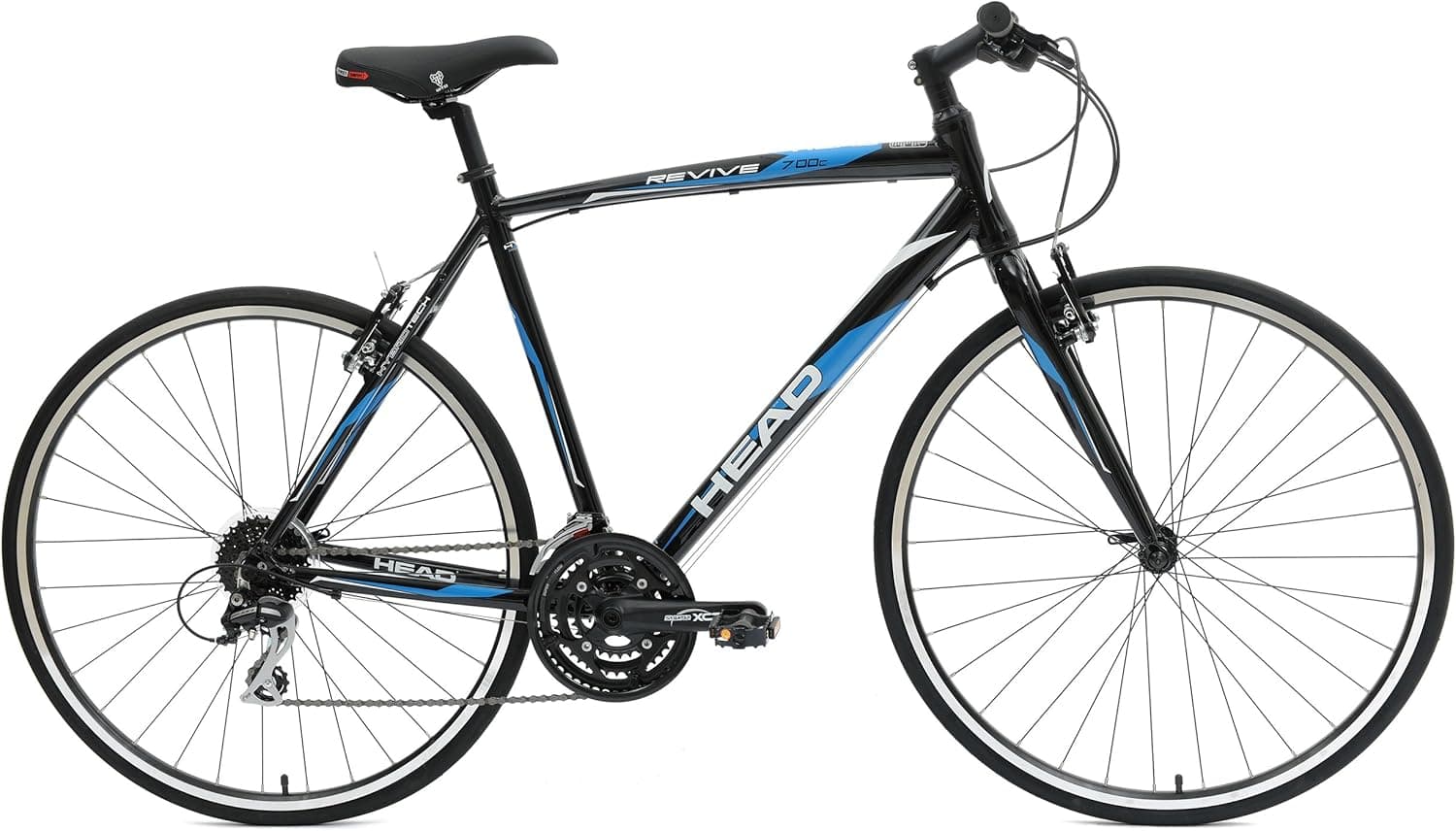 Head Revive Hybrid Road Bicycle, 700c wheels, 18 or 22 inch frame, Men's Bike, Black