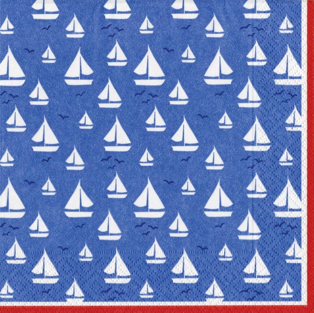Entertaining with Caspari Regatta Paper Cocktail Napkins, Pack of 20