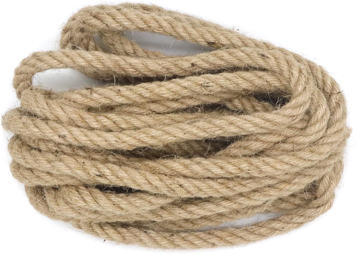 1/2 Inch Diameter Jute Rope, IMROPE Natural Jute Rope Twisted 4 Strands 25 Ft for DIY Arts Crafts, Garden, Home Decorating, Climbing, Hammock for Indoor and Outdoor Use