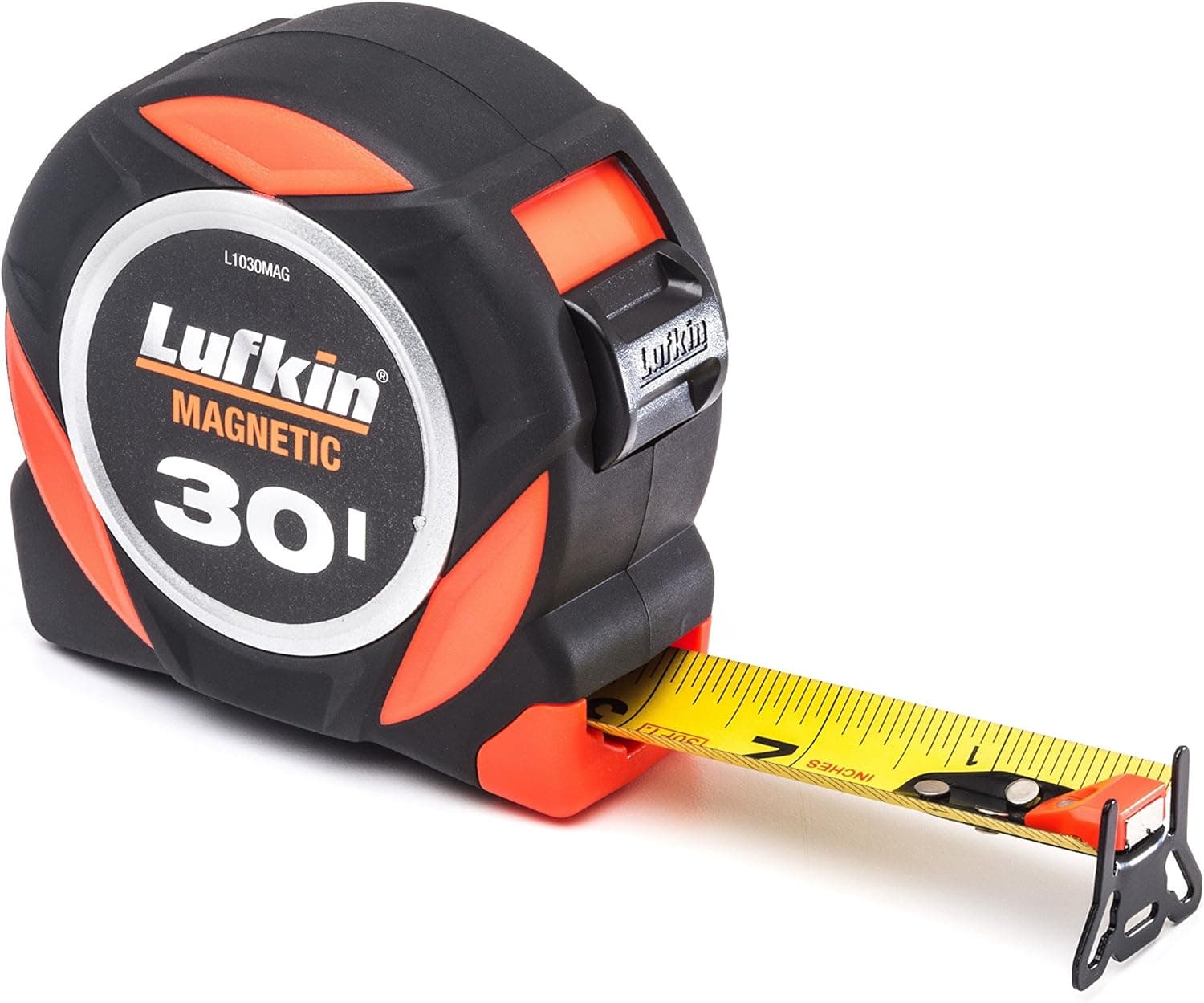 Crescent Lufkin 1-3/16" x 30' L1000 Command Series Magnetic Yellow Clad Dual Sided Tape Measure - L1030MAG