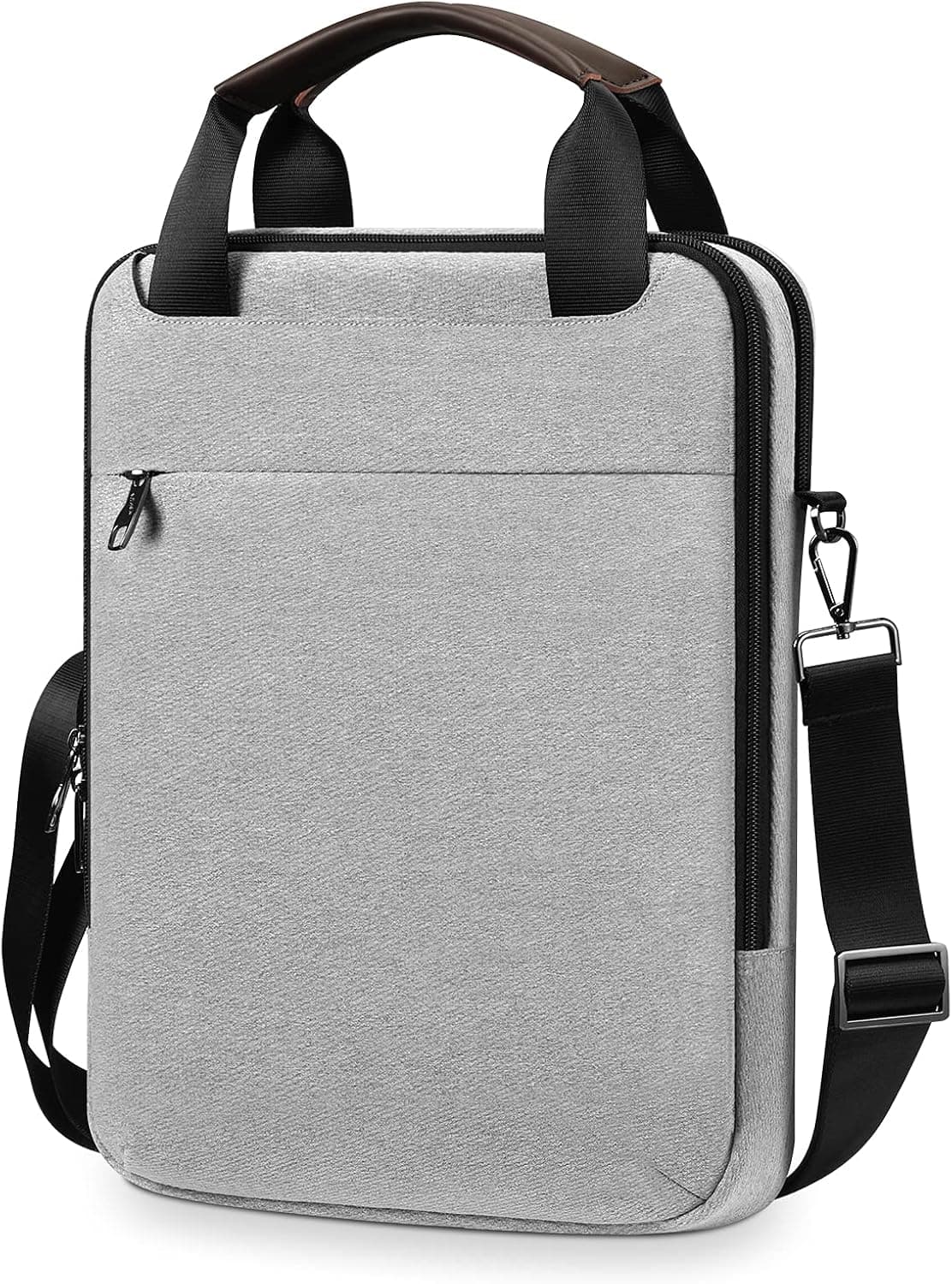 SITHON Laptop Shoulder Bag for 14-inch MacBook Pro M2/M1 Pro/Max 2023 2021, 13'' MacBook Air/Pro M2 M1, Surface Pro 9/8/X, Water-Resistant Shockproof Electronics Cross-Body Commuter Carrying Bag, Gray