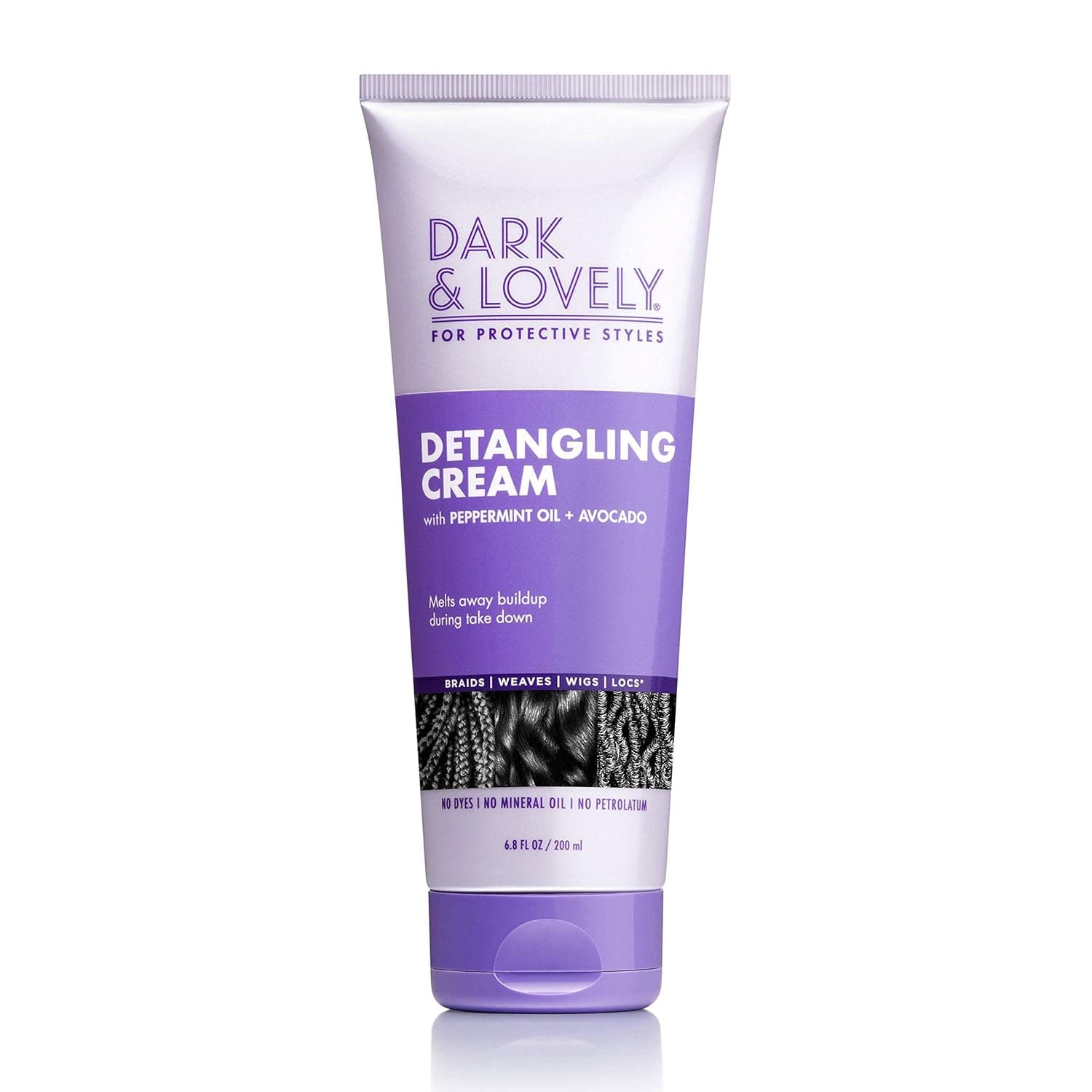 SOFT SHEEN/CARSON INC Dark&Lovely For Protective Styles Detangling Cream With Peppermint&Avocado Oil for Braids,Weaves,Wigs&Locs No Dyes,No Mineral Oil,No Petrolatum SoftSheen-Carson 6.8 Fl Oz