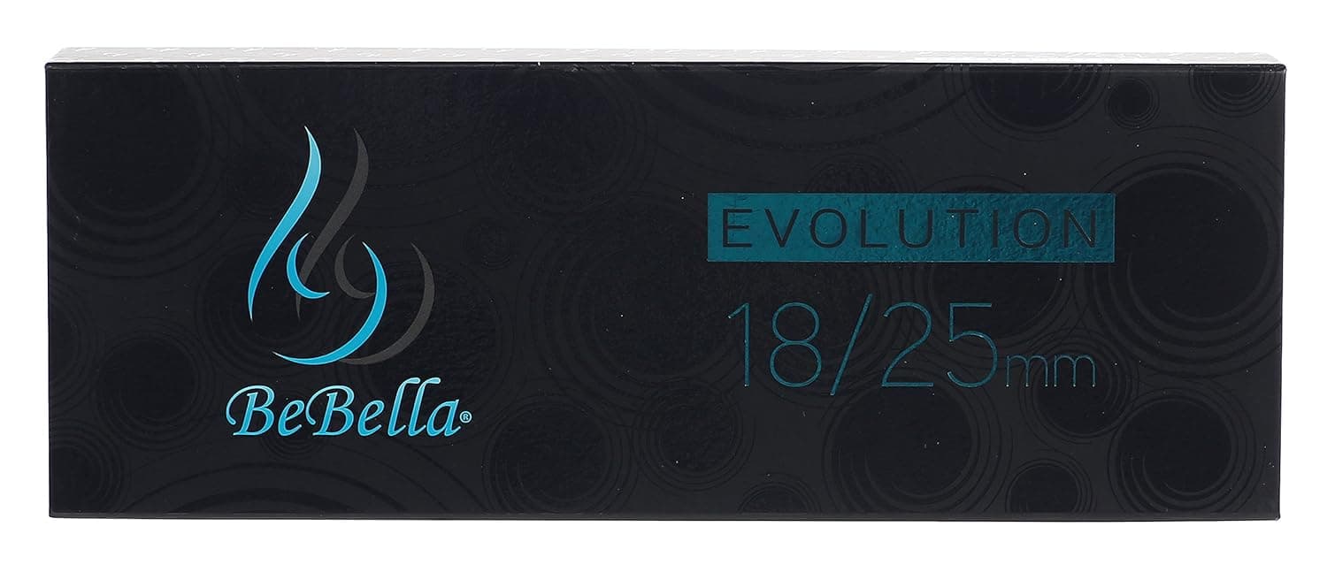 BeBella Evolution Tapered 18mm-25mm Barrel Ceramic Curler and Heat Resistant Glove (Teal Blue)