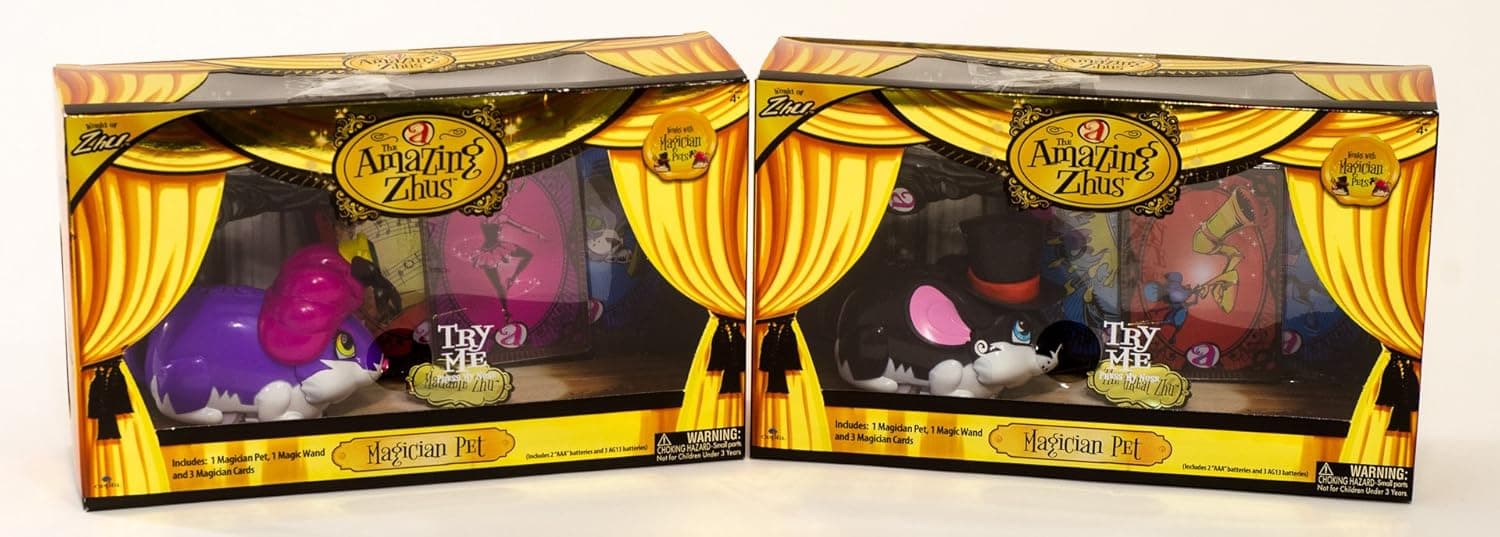 Cephia Interactive Zhu Magician Pet Toys Bundle - Amazing Madame Zhu & The Great Magician Zhu (2 Box Set)