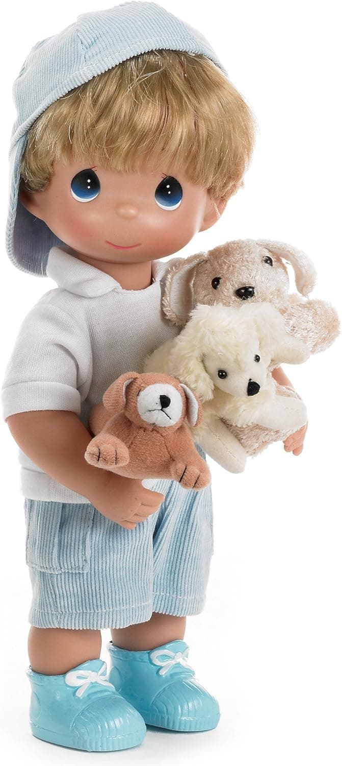 The Doll Maker Precious Moments Dolls, Linda Rick, Puppy Dog Tails, 12 inch Doll