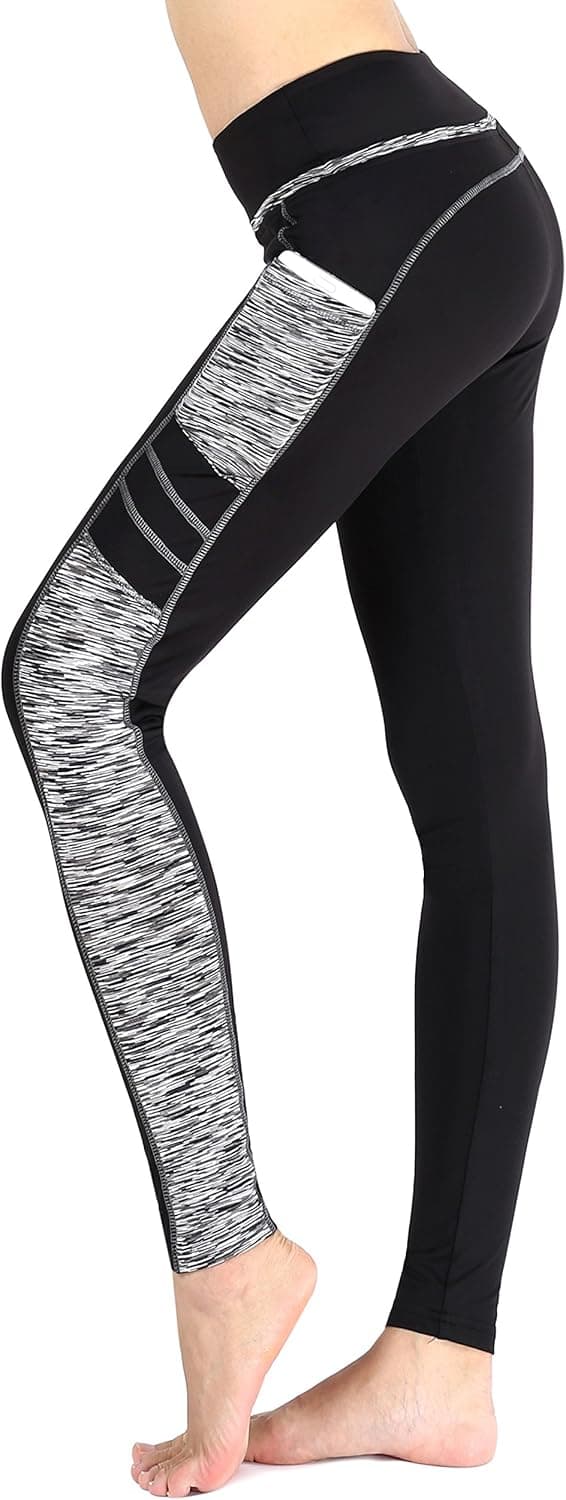 Zinmore Women's Capri Yoga Pants Exercise Running Workout Leggings with Pockets