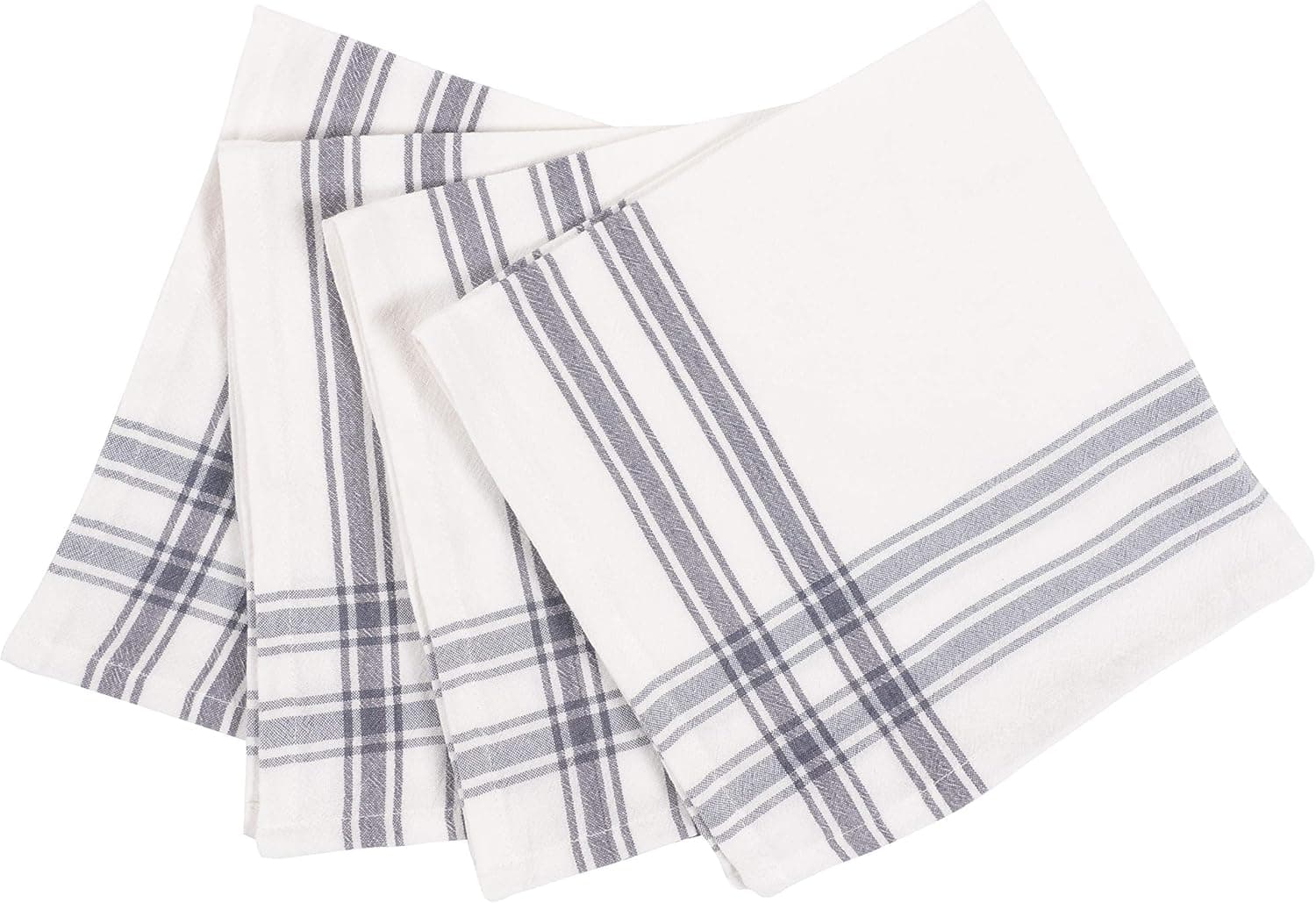 KAF Home Marseille Farmhouse Napkin | Set of 4, 20x20 Inch Cloth Napkins | Soft and Elegant Napkins | for Entertaining and Everyday Use (Gray)