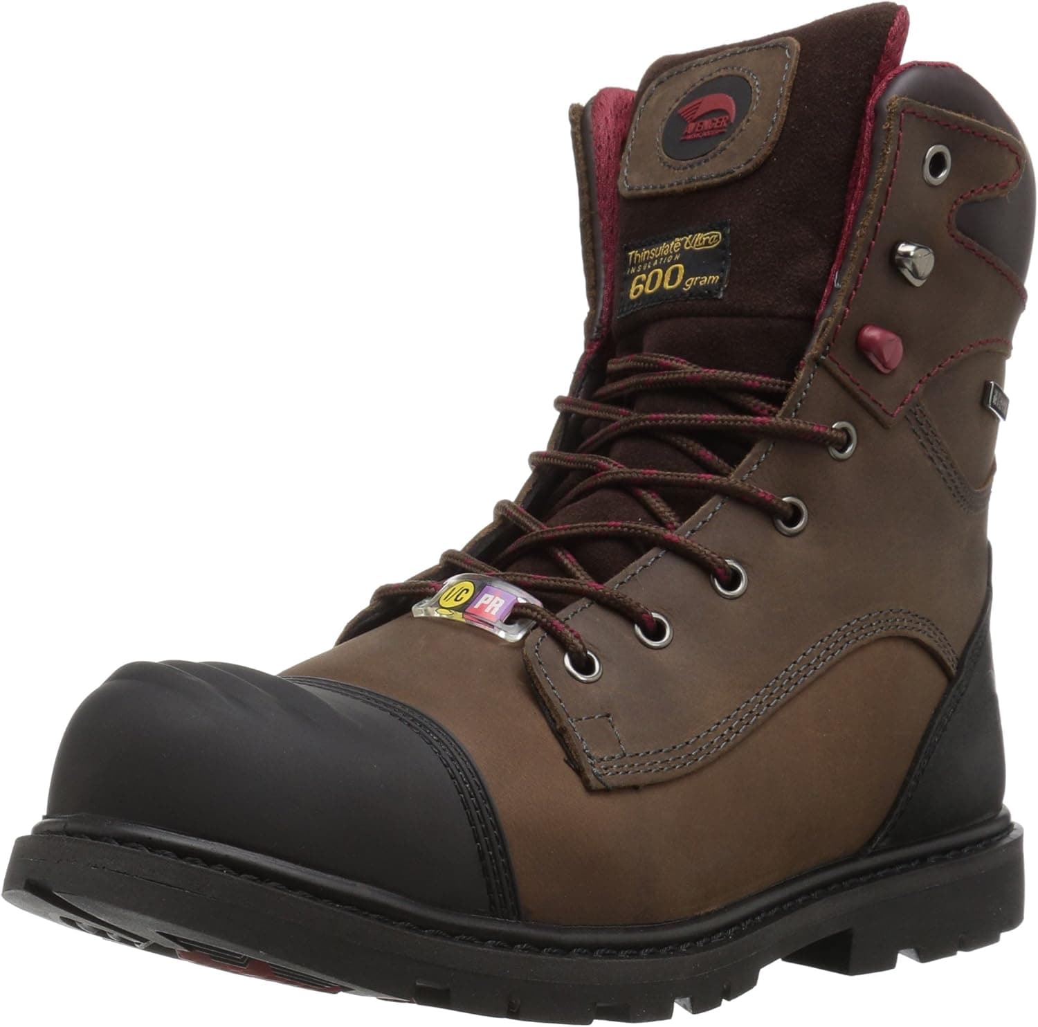 Avenger Work Boots Hammer 8" Men's Insulated Waterproof Leather Carbon Toe EH Industrial Work Boots