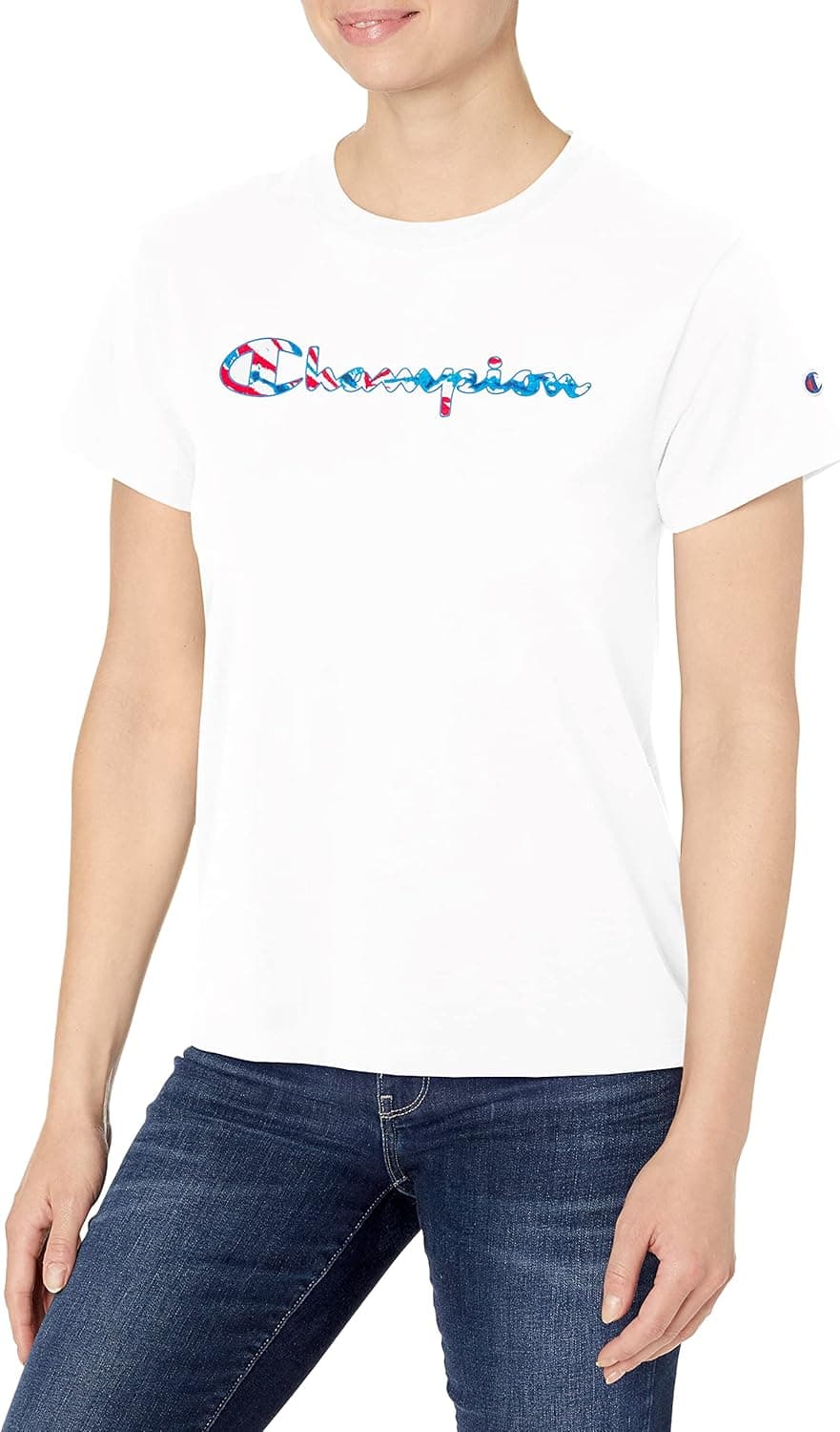 Champion Women's Classic Tee, Graphic (Retired Colors)