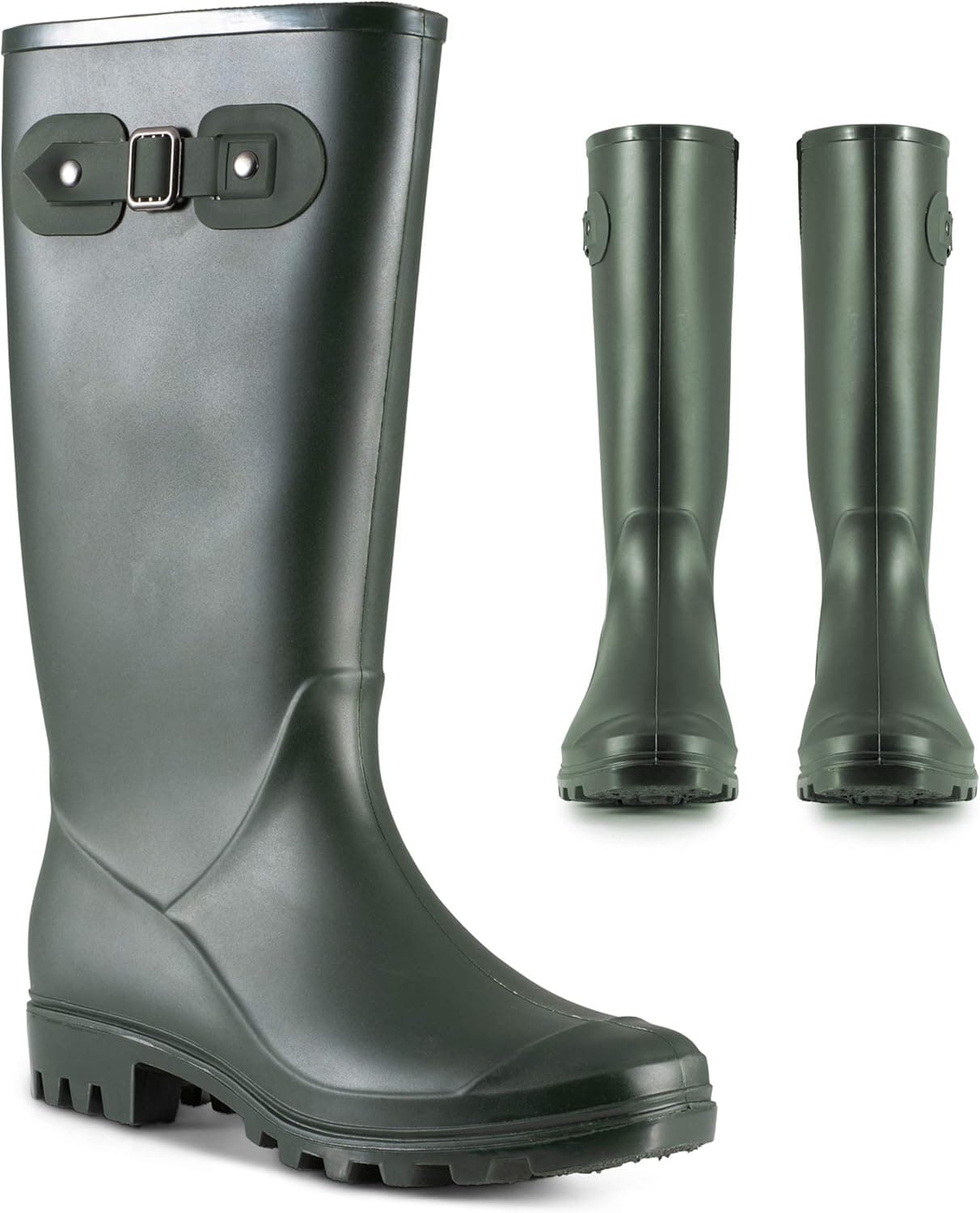 Twisted Women's Ollie Knee High Rain Boots (GREEN, numeric_11)