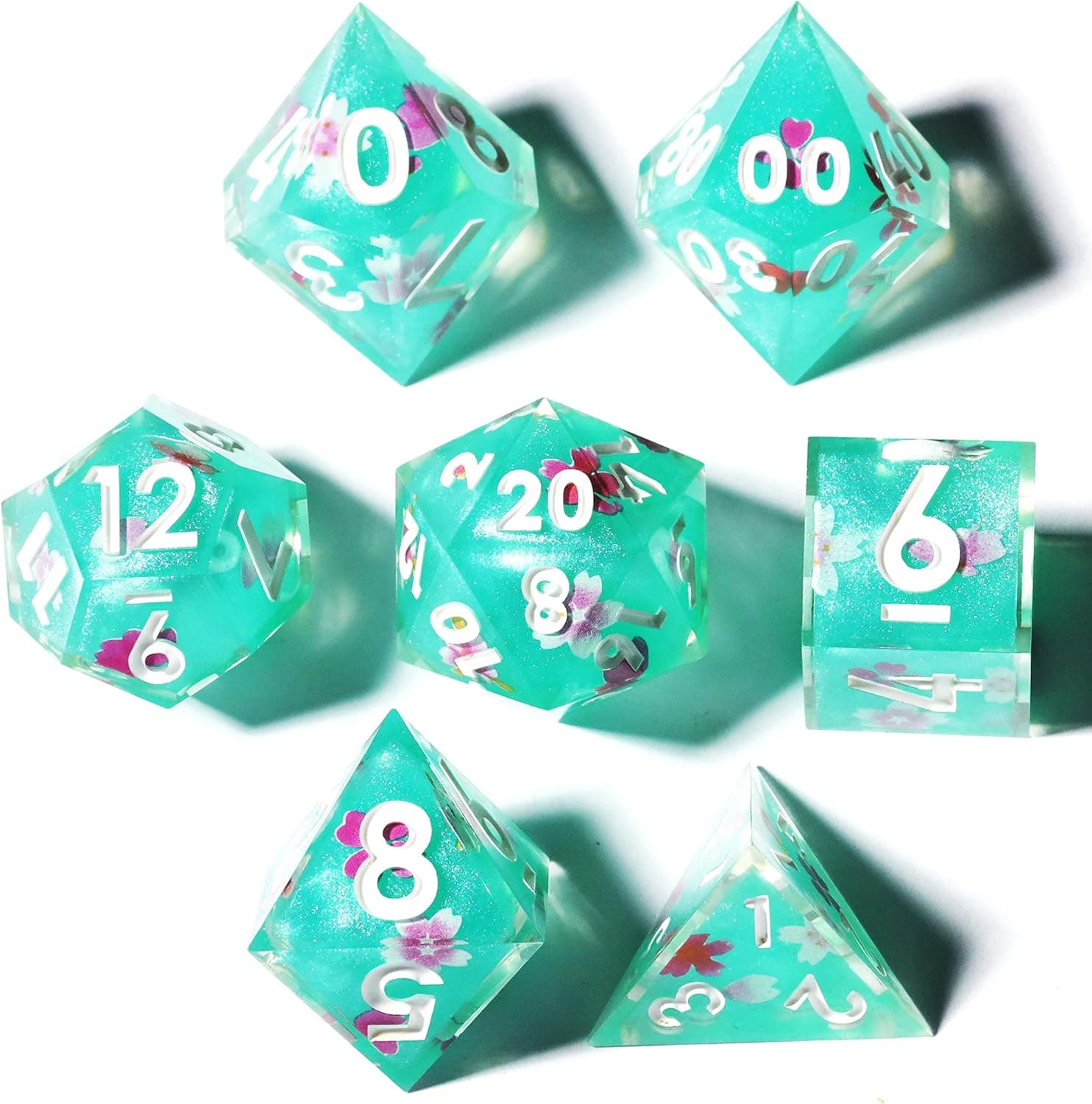Layered Dice Sticker Dice Theme Dice MINI PLANET DND Dice Polyhedral Dice Sharp Dice Galaxy Dice Glitter Dice Handmade Dice Handcrafted Dice(Arizona Tea DICE)