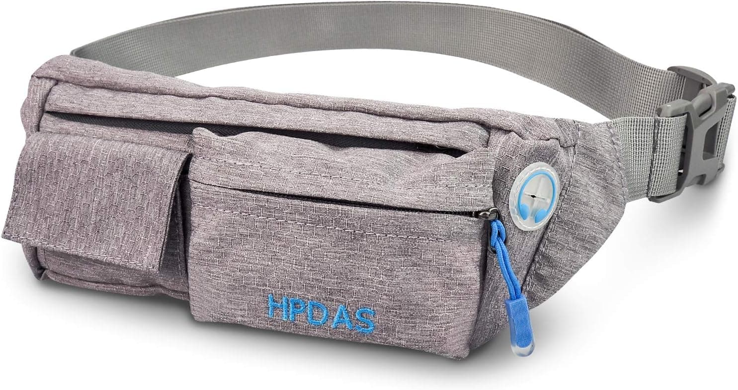 HPDAS Fanny Pack Waist Bag for Women Men Waterproof Travel Sport Hip Pack Fits Phones Up to 6.5'
