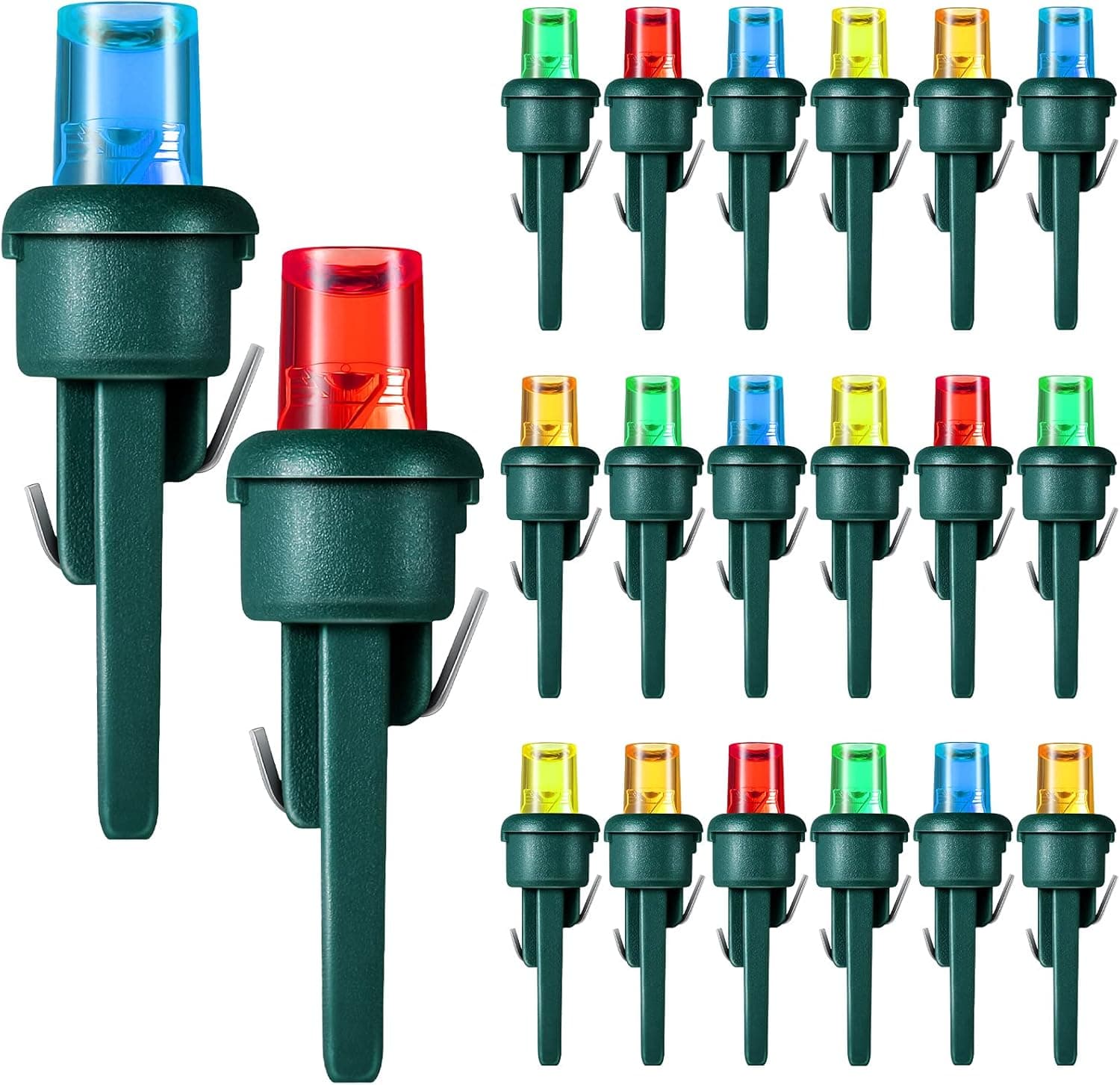 LED 5mm Christmas String Lights Replacement Bulbs LED Wide Angle Wire Light Set Indoor/Outdoor Home Decor Festival Lights Decorations for Xmas Tree Lights (Red, Yellow, Blue, Green, Orange,120)