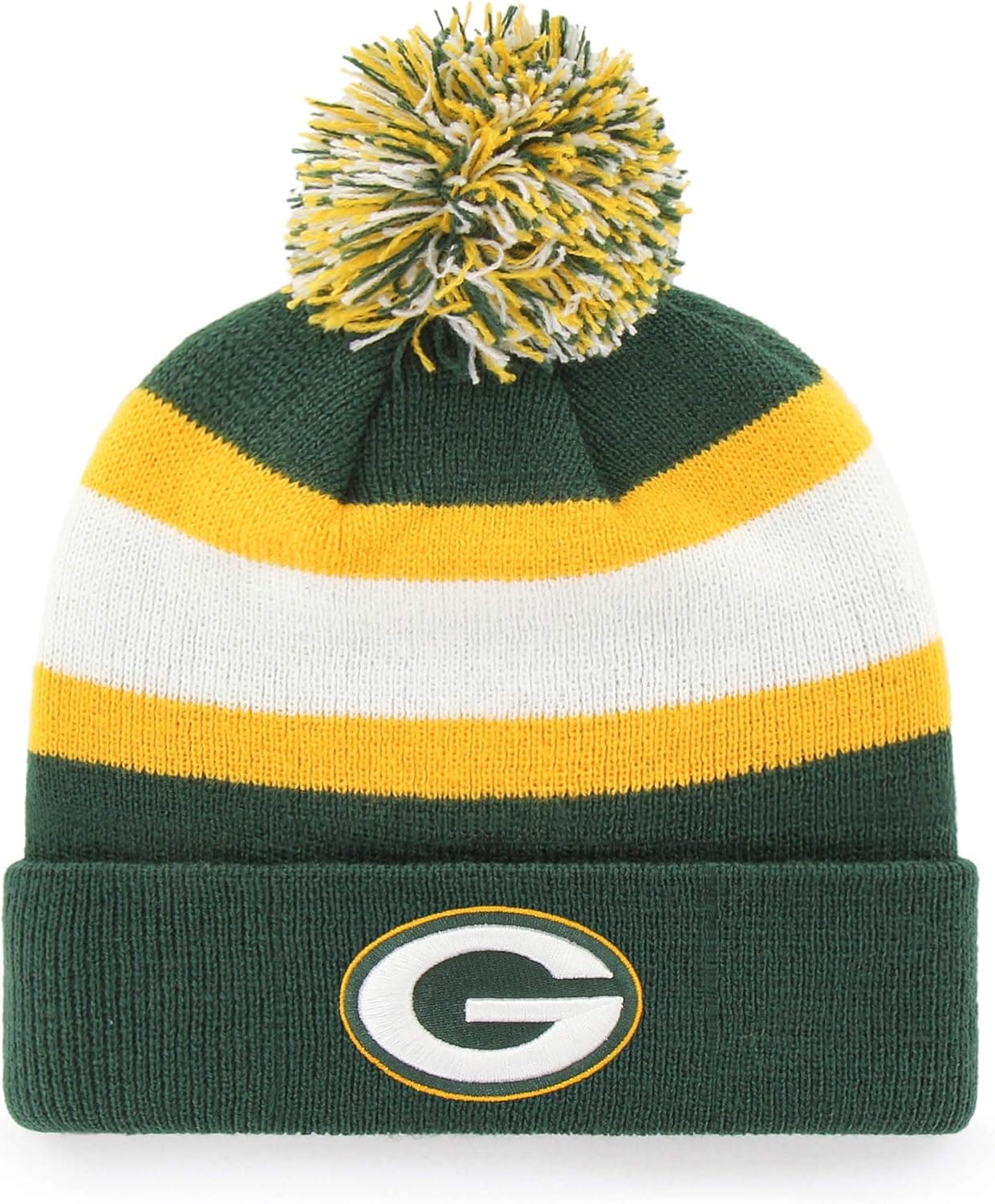 OTS NFL Mens Rush Down Cuff Knit Cap with Pom