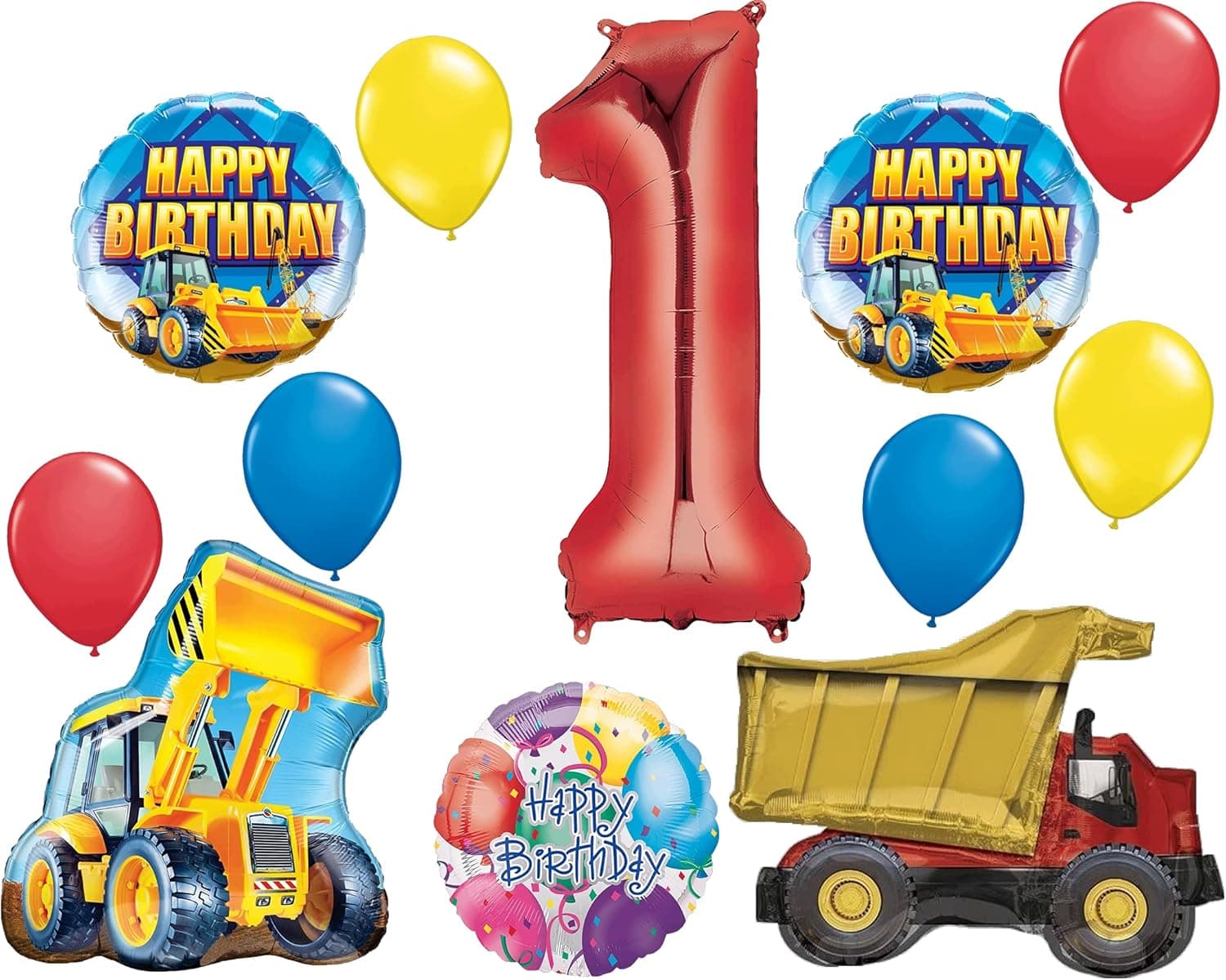 The Ultimate Construction 1st Birthday Party Supplies and Balloon Decorations