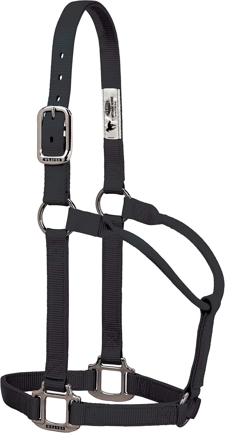 Weaver Leather Original Non-Adjustable Nylon Halter with Chrome Plated Hardware