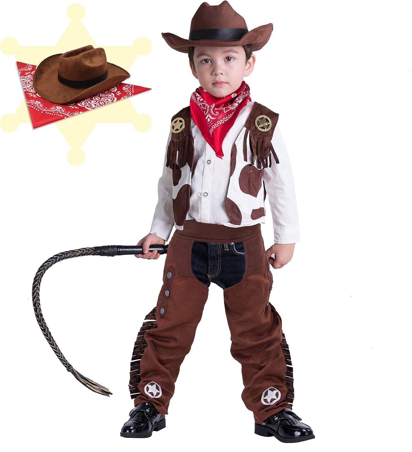 Spooktacular Creations Cowboy Costume Deluxe Set for Kids Halloween Party Dress Up,Role Play and Cosplay