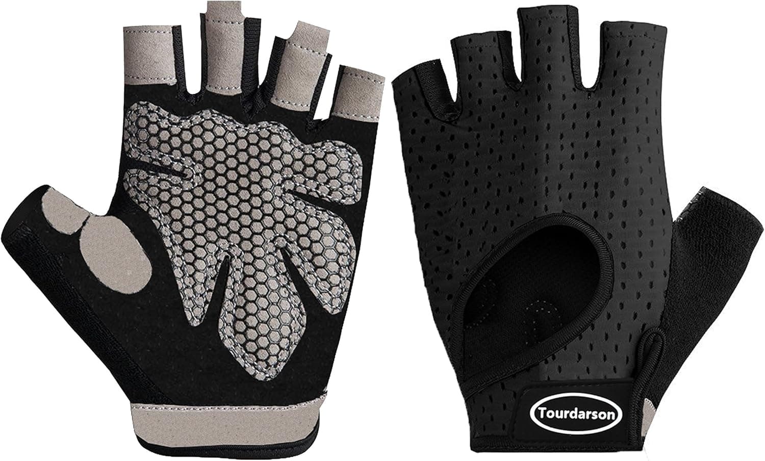 Weight Lifting Gloves, Gym Workout Gloves Support for Powerlifting, Cross Training, Fitness, Bodybuilding, Best for Men & Women (Black,Large)
