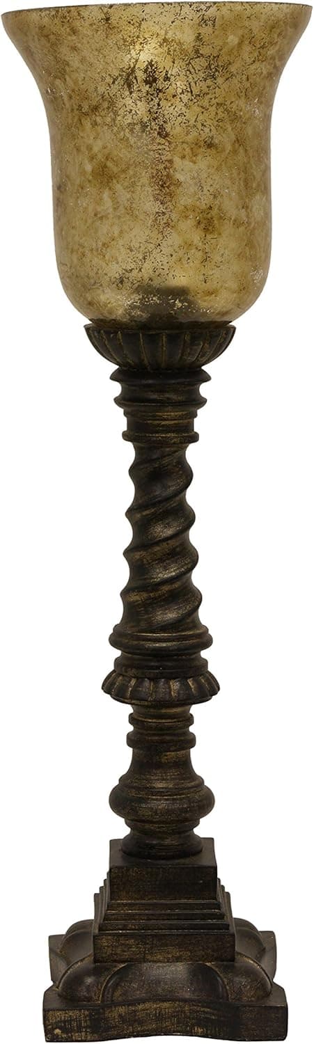 Décor Therapy TL10299 Twist Upright Gold Mercury Glass, 7" x 7" x 23"