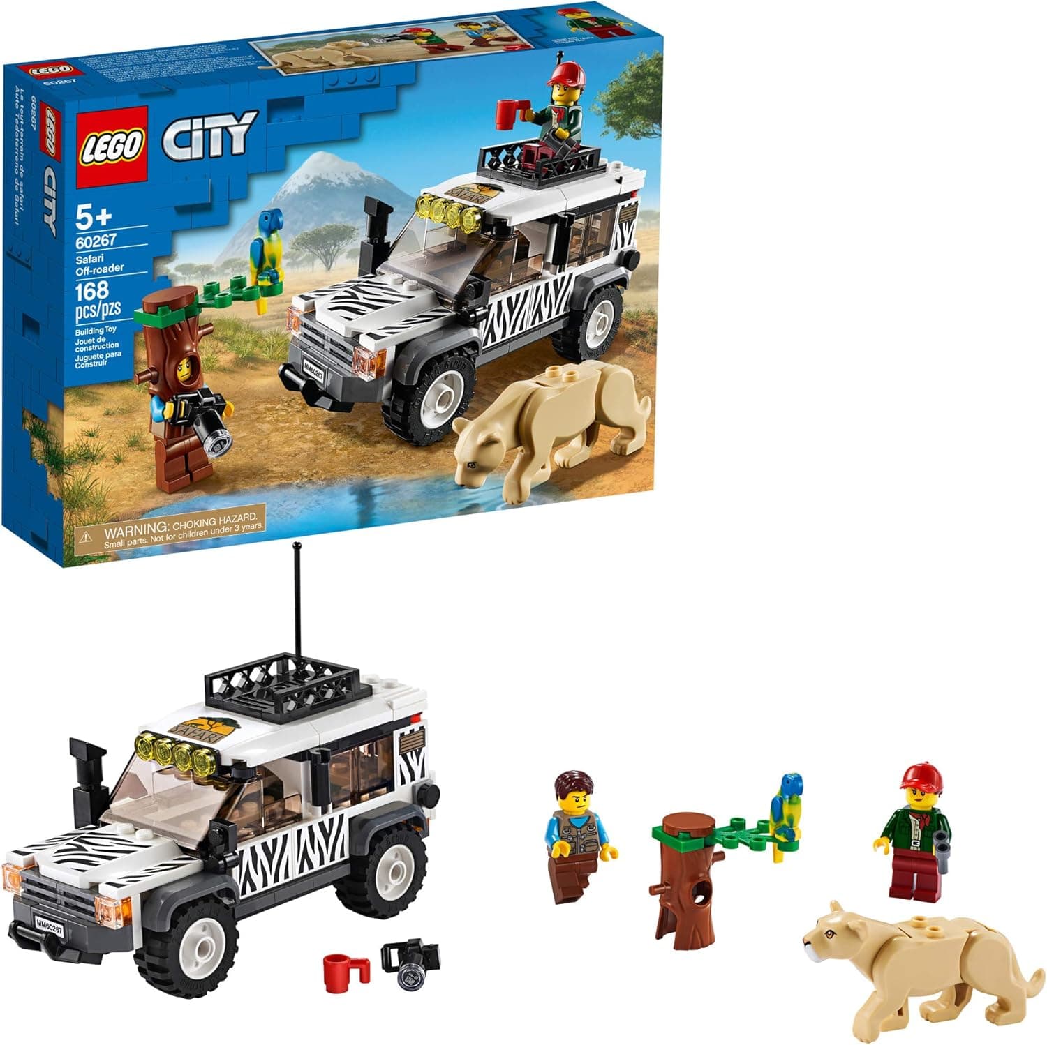 LEGO City Safari Off-Roader 60267 Off-Road Toy, Cool Toy for Kids (168 Pieces)