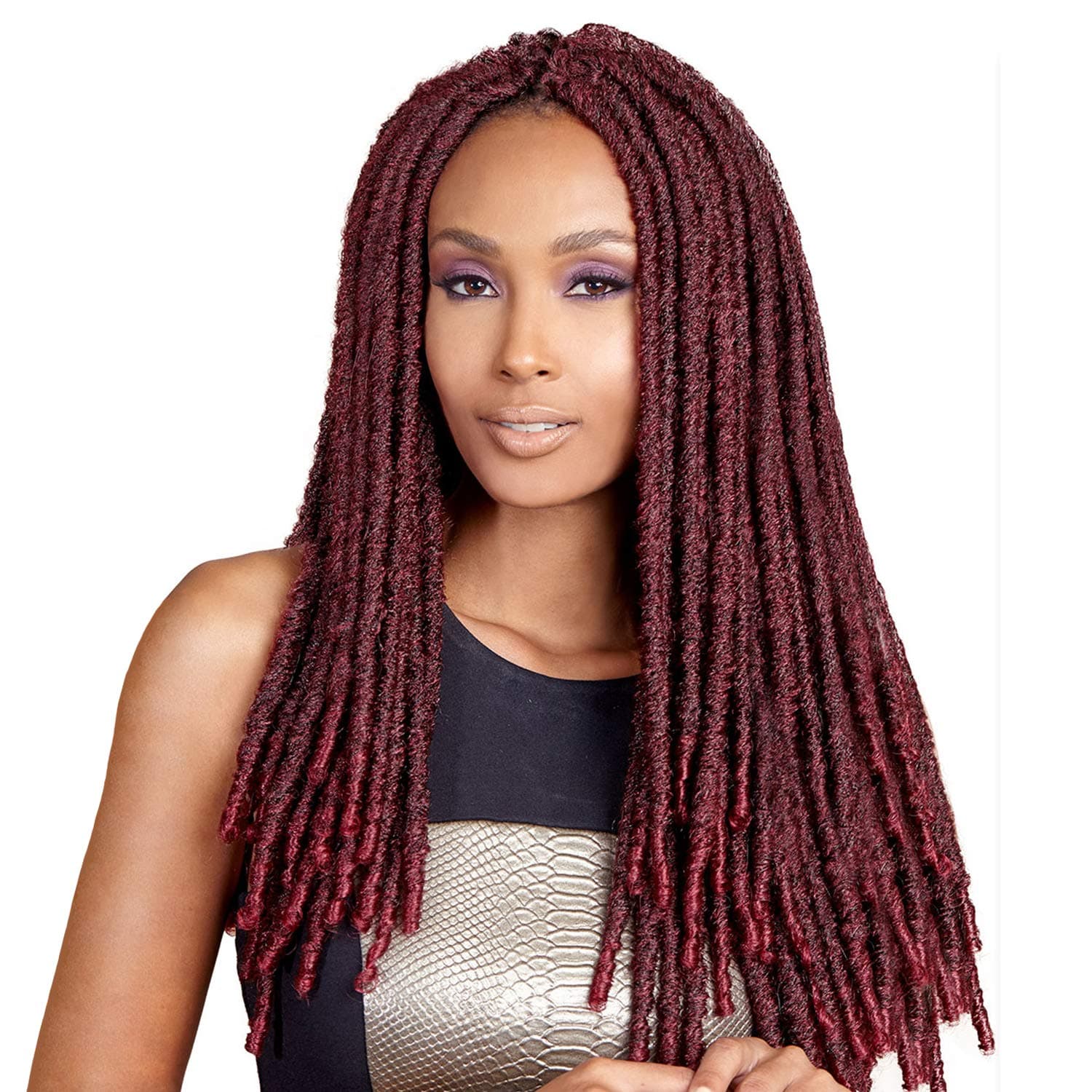 Bobbi Boss Synthetic Hair Crochet Braids Bomba Dreadlocks Faux Locs Soul (6-Pack, M1B/30)