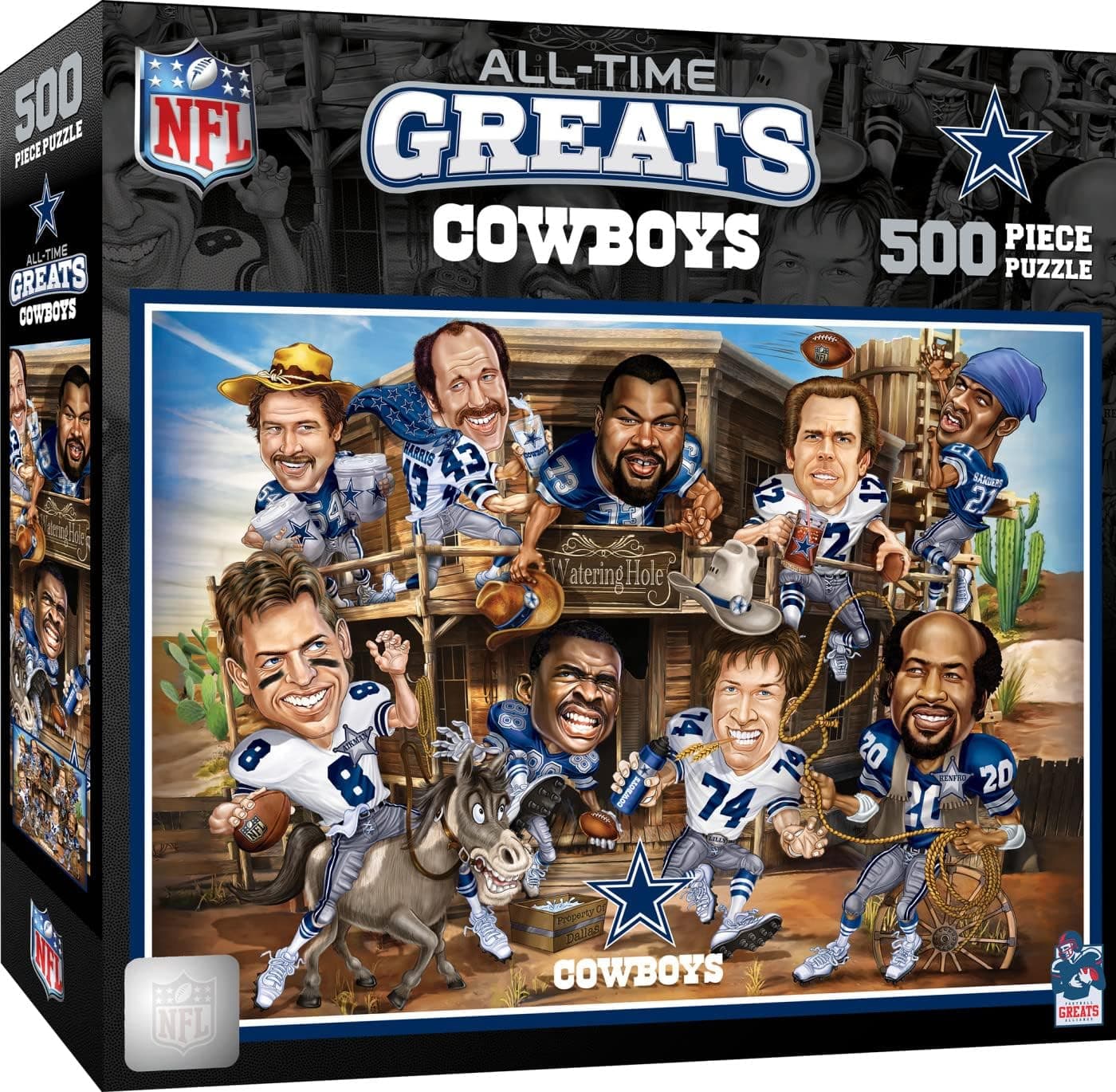 MasterPieces 500 Piece Sports Jigsaw Puzzle for Adults - NFL Dallas Cowboys All-Time Greats - 15x21