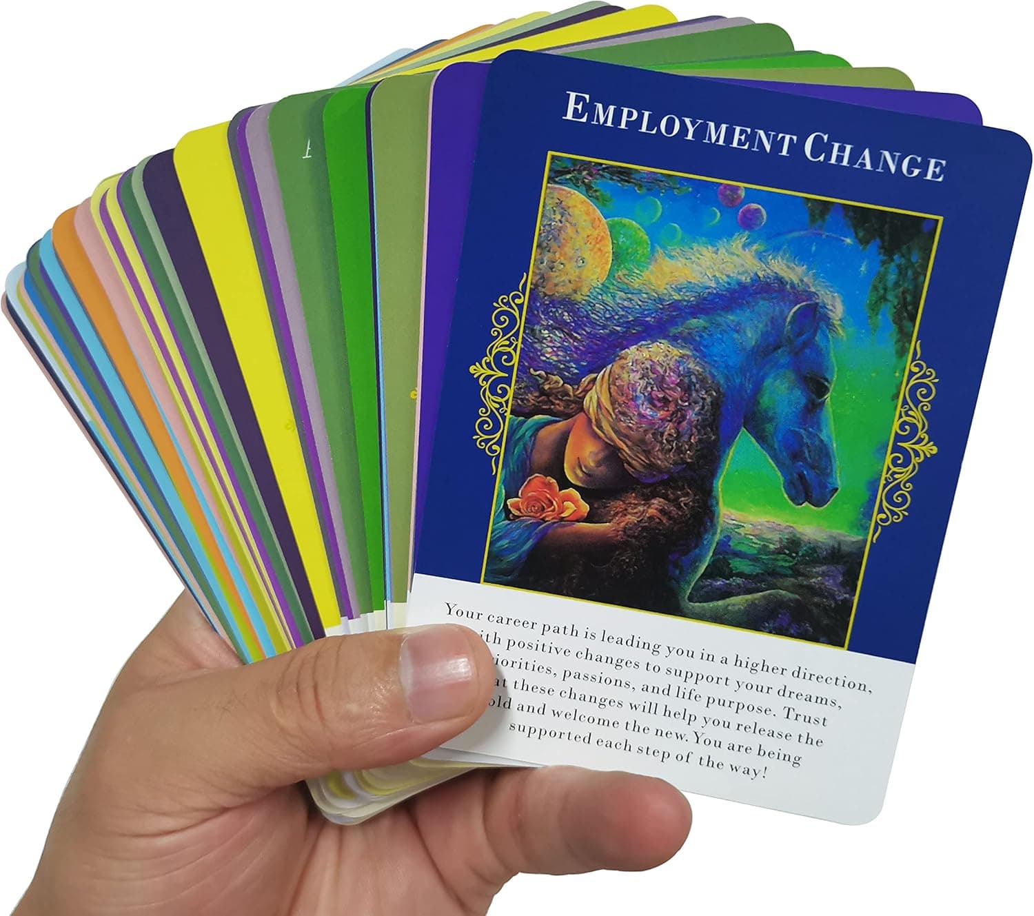 Angel Oracle Cards with Guidebook,Abundance Oracle Cards,44 Sheets Oracle Cards Deck,Tarot Cards for Beginners with Meanings on Them