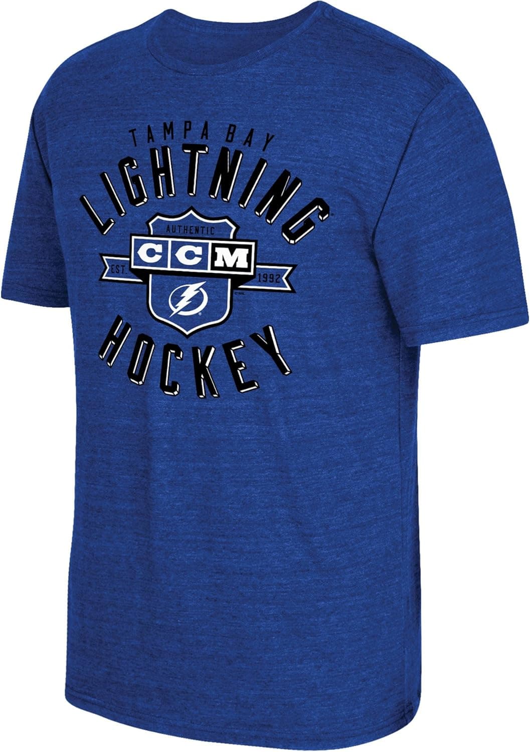 Reebok Tampa Bay Lightning CCM Tri Blend Hockey Tee Fan T Shirt - Mens