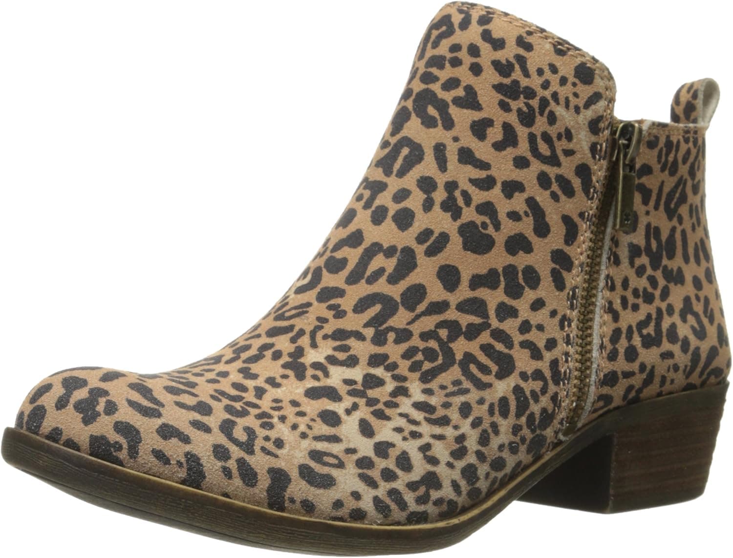 Lucky Brand Women's Basel Ankle Bootie, Bronx Leopard, 10 M US