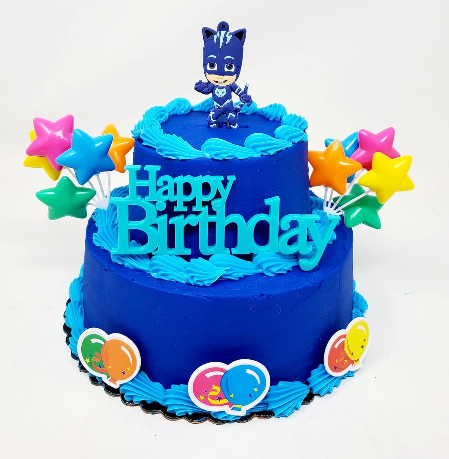 PJ Masks Birthday Cake Party Favor Set Featuring Catboy