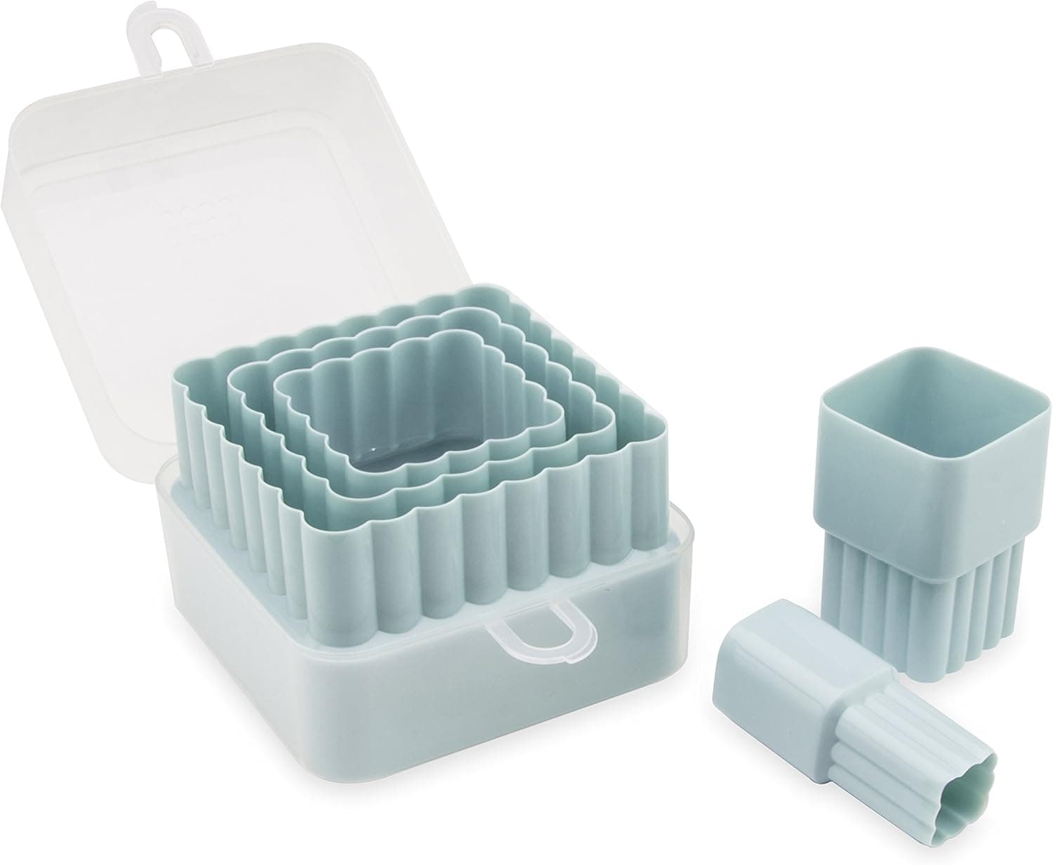 Sweet Creations 0 5 Piece Nested Square Cutters, Blue