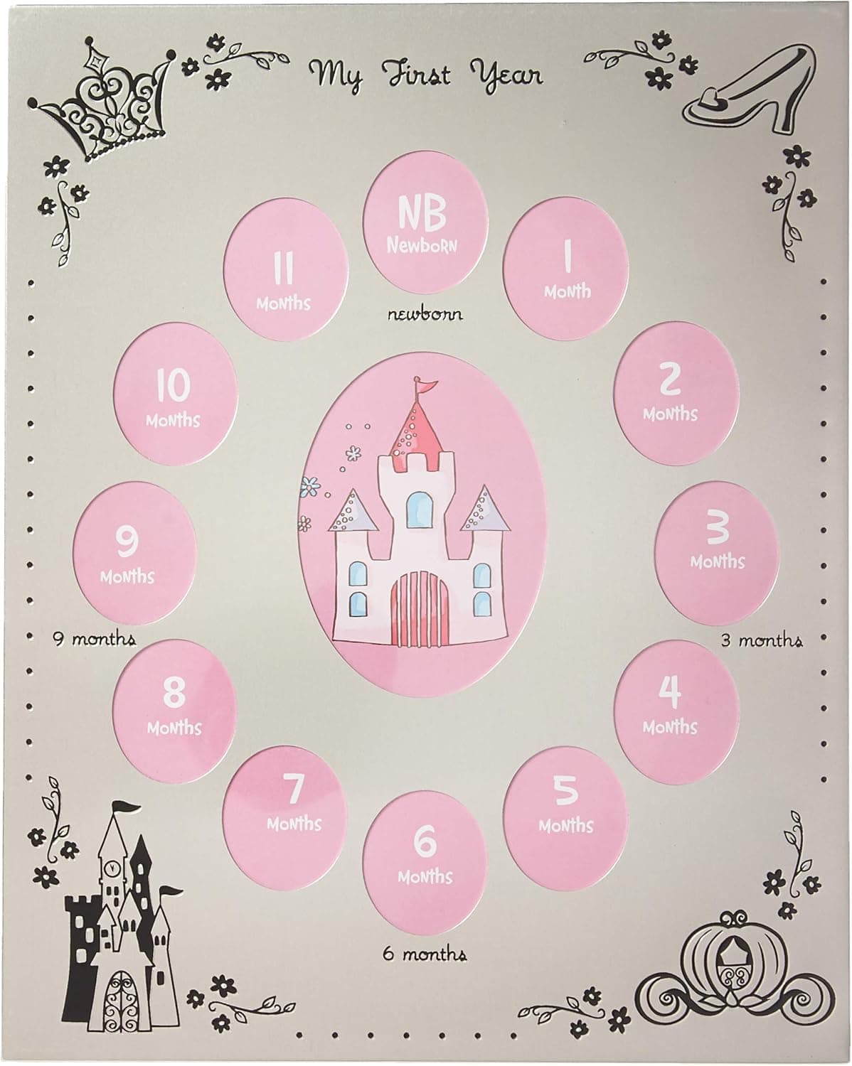 Disney Girls My First Year Photo Frame Pink
