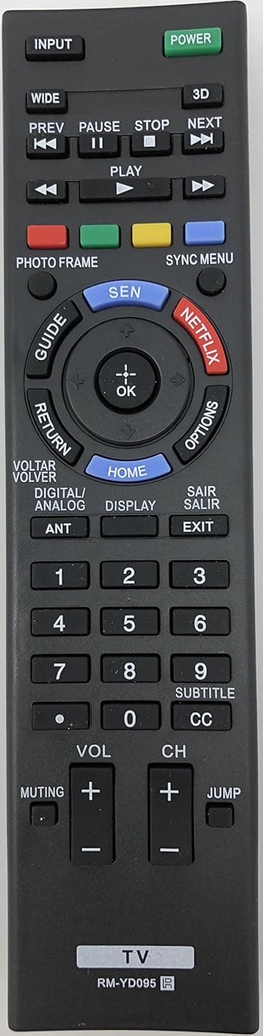 RM-YD095 Remote Control Compatible with Sony BRAVIA LED TV KDL-50R555A KDL-50R557A KDL-60R555A KDL-60R557A KDL-70R555A KDL-70R557A KDL50R557A KDL60R555A