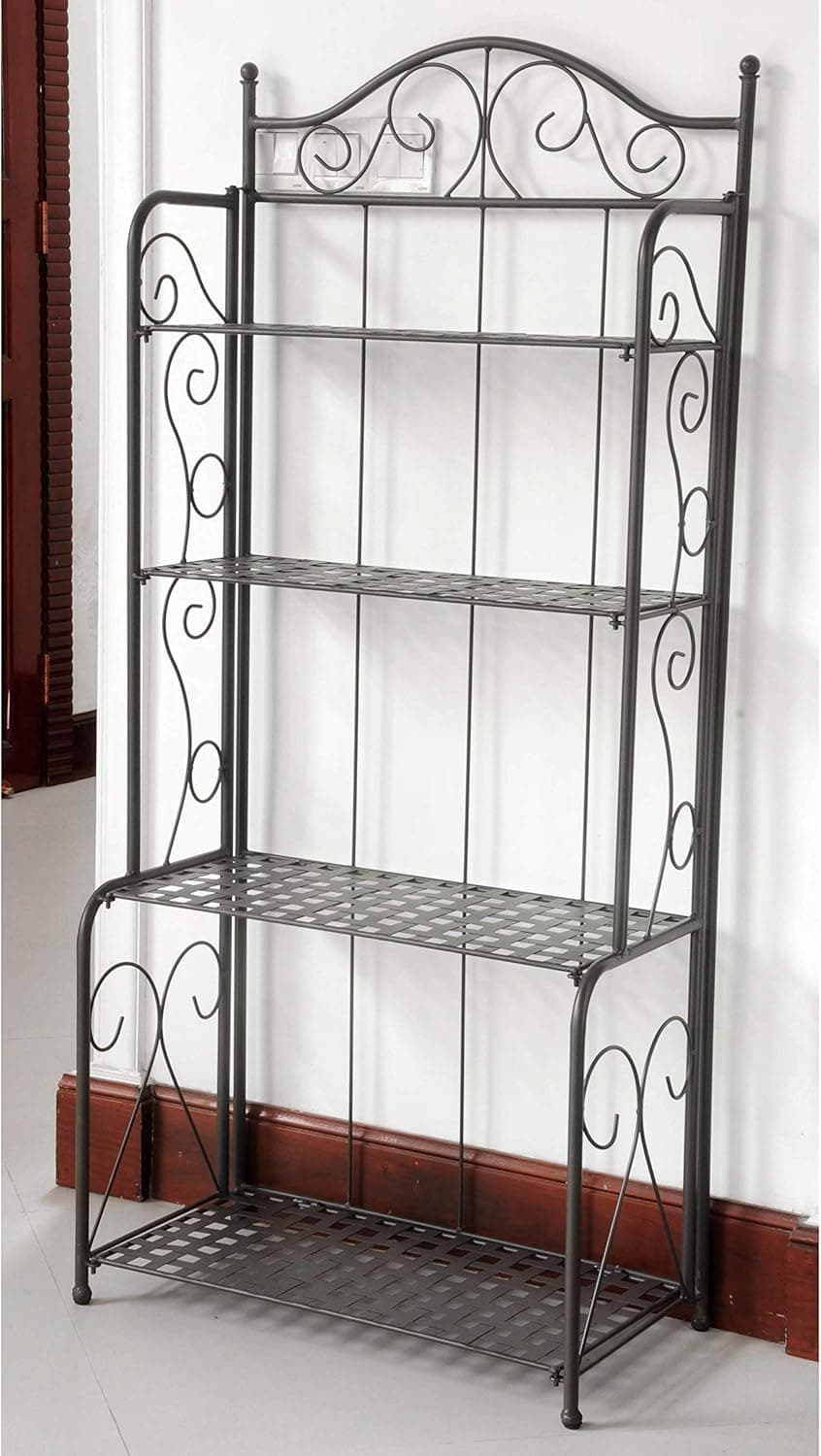 International Caravan 523767-OG-145553-O-783298 Bakers Rack, Antique Black