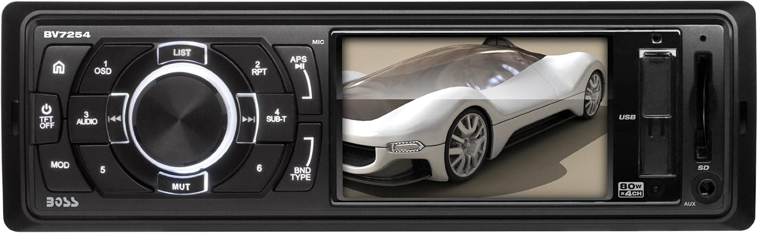 BOSS Audio Systems BV7254 - Single-Din, MP3 Compatible, Digital Media AM FM Receiver, 3.2 Inch Screen - no CD DVD player,