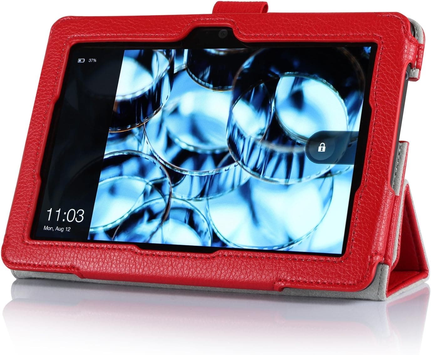 ProCase Kindle Fire HDX 7 Case with Bonus Stylus Pen - Tri-Fold Leather Stand Cover for Kindle Fire HDX 7 inch Tablet (Will only fit New Kindle Fire HDX 7 2013 Released) (Red)