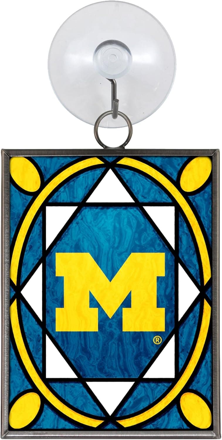 NCAA Michigan Wolverines Stained Glass Ornament