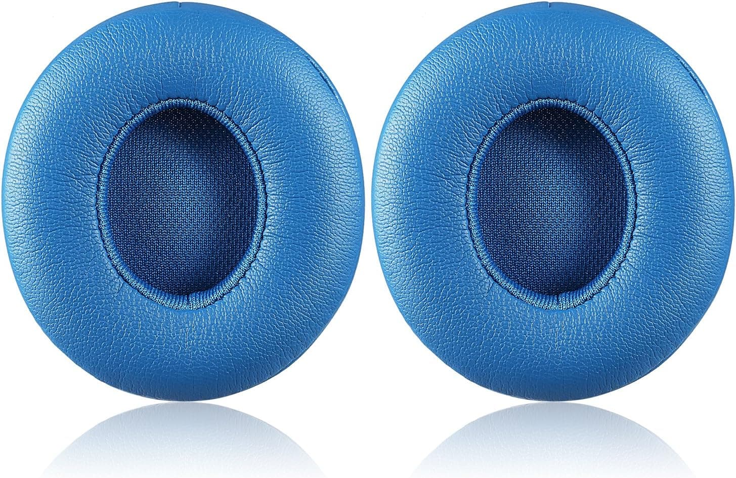 Jecobb Solo 2 Wired Replacement Earpads Ear Cushion Pads with Protein Leather and Memory Foam for Beats Solo2 Wired On-Ear Headphones by Dr. Dre ONLY (NOT FIT Solo 2/3 Wireless) (Blue)