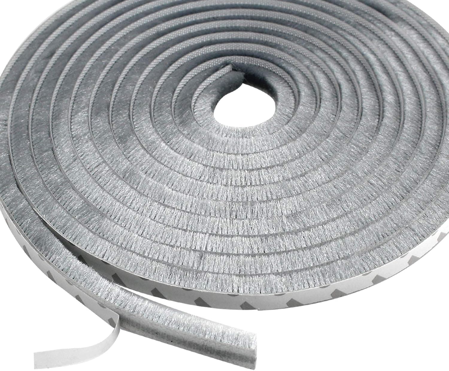 Seimneire Adhesive Brush Seal Weather Stripping, 0.27" x 0.32" x 20 ft High-Density Felt Door Brush Strip Dust-Proof Soundproof Windproof for Sliding Sash Door Window Wardrobe Seal, Gray